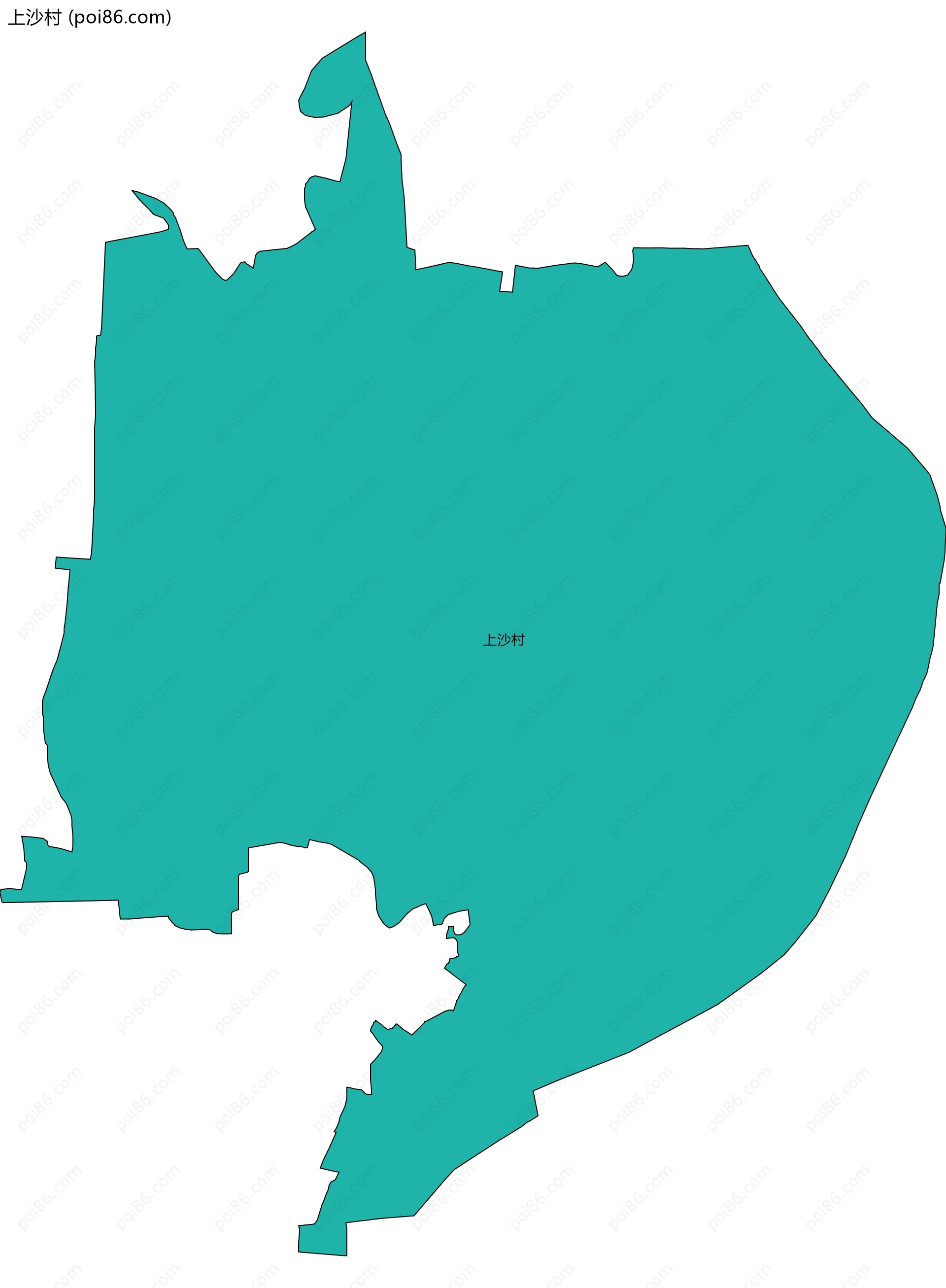 上沙村边界地图
