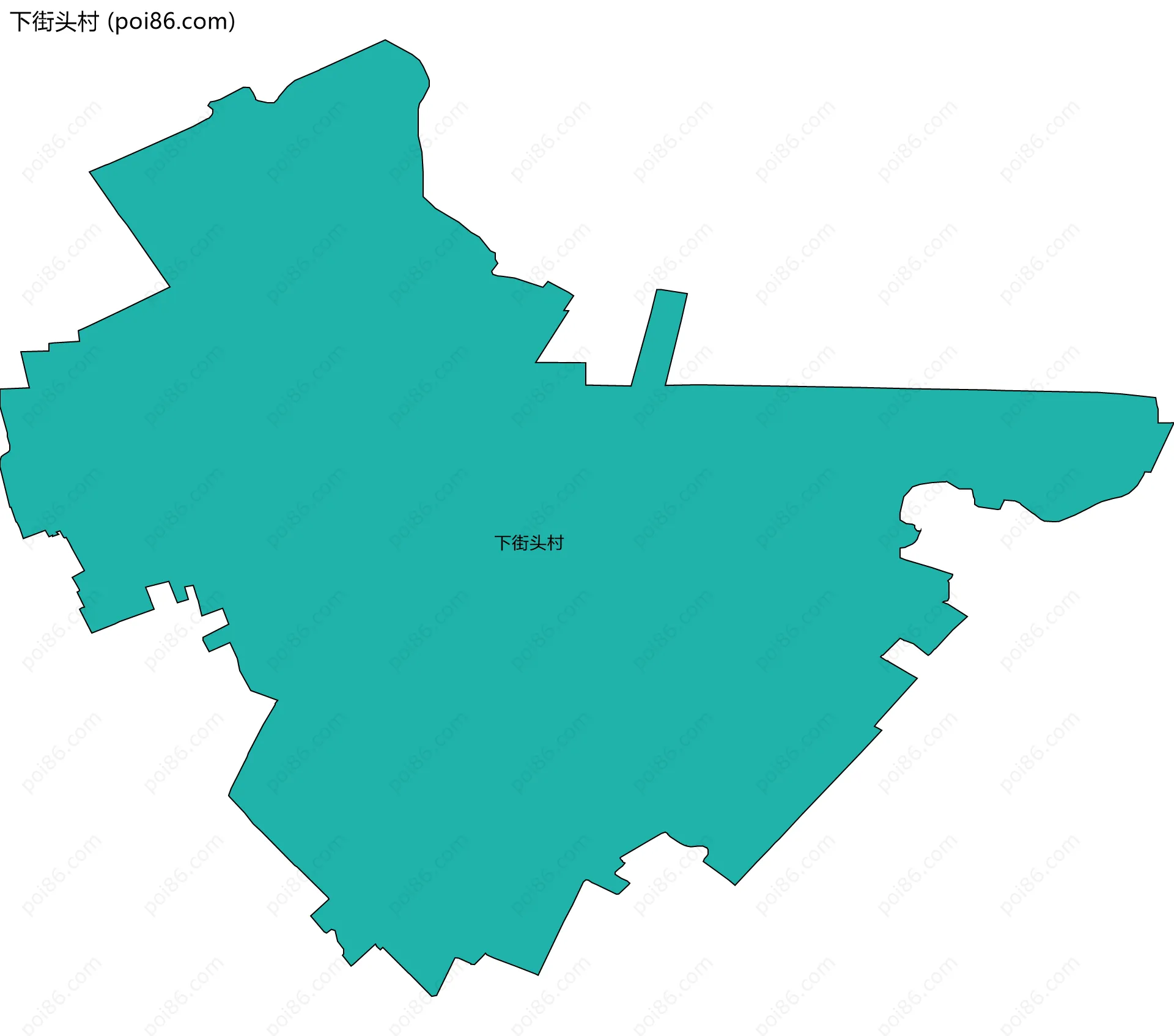 下街头村边界地图