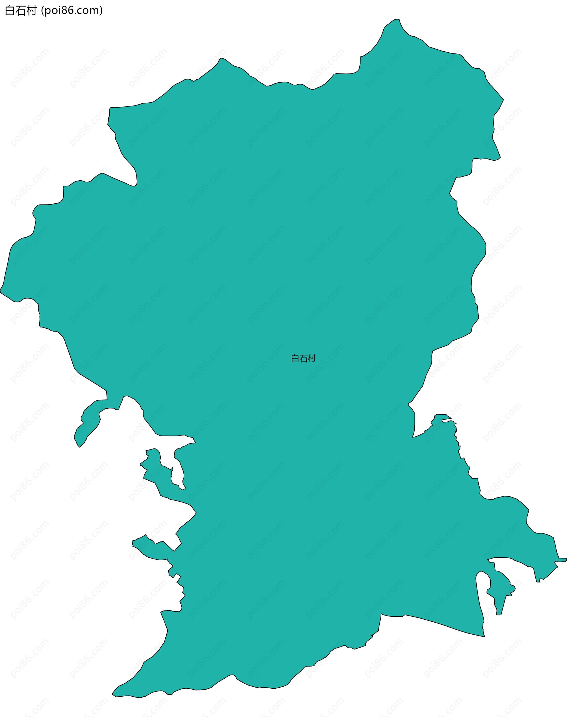 白石村边界地图