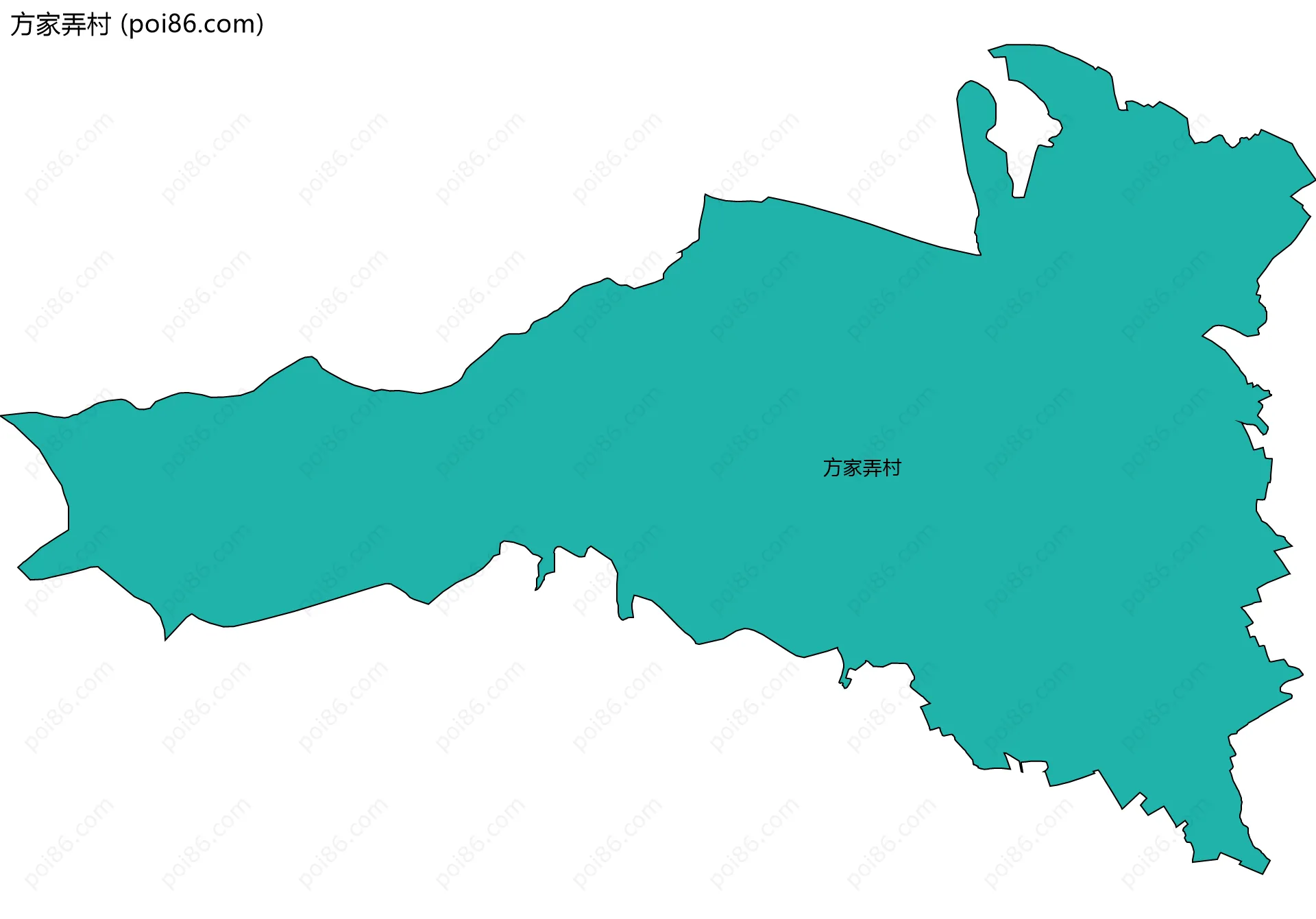 方家弄村边界地图