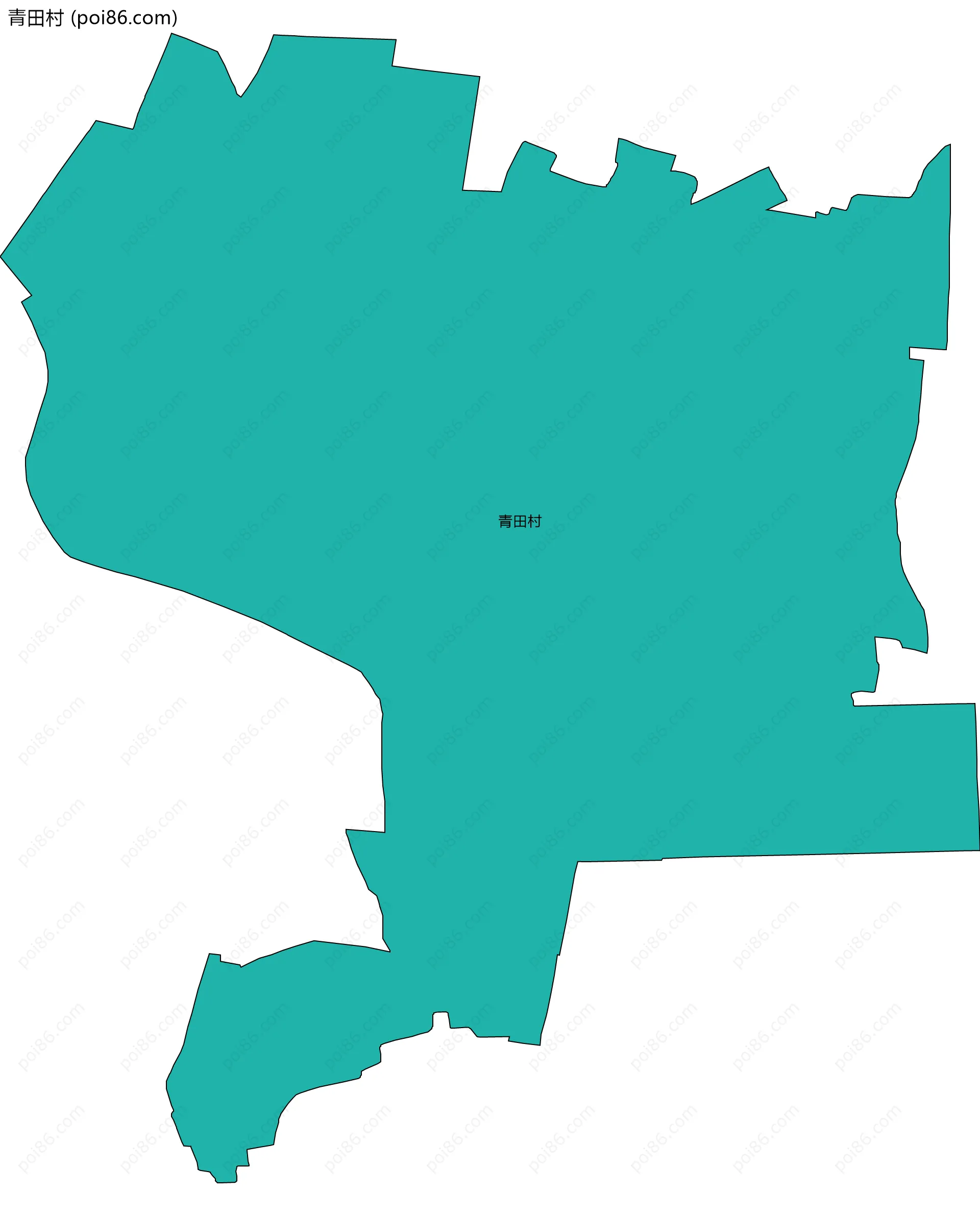 青田村边界地图