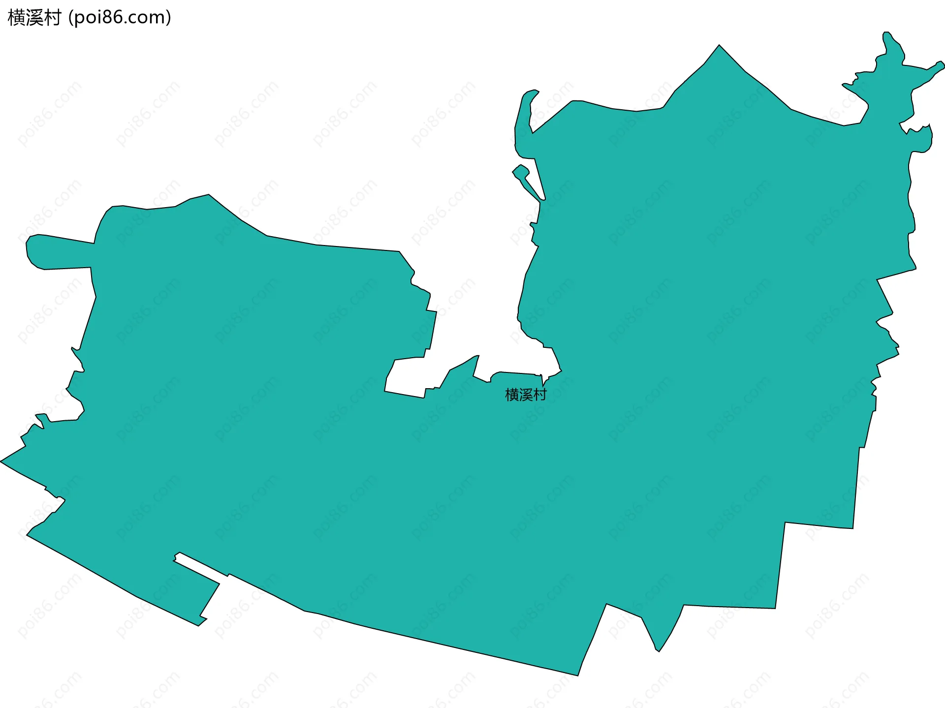 横溪村边界地图