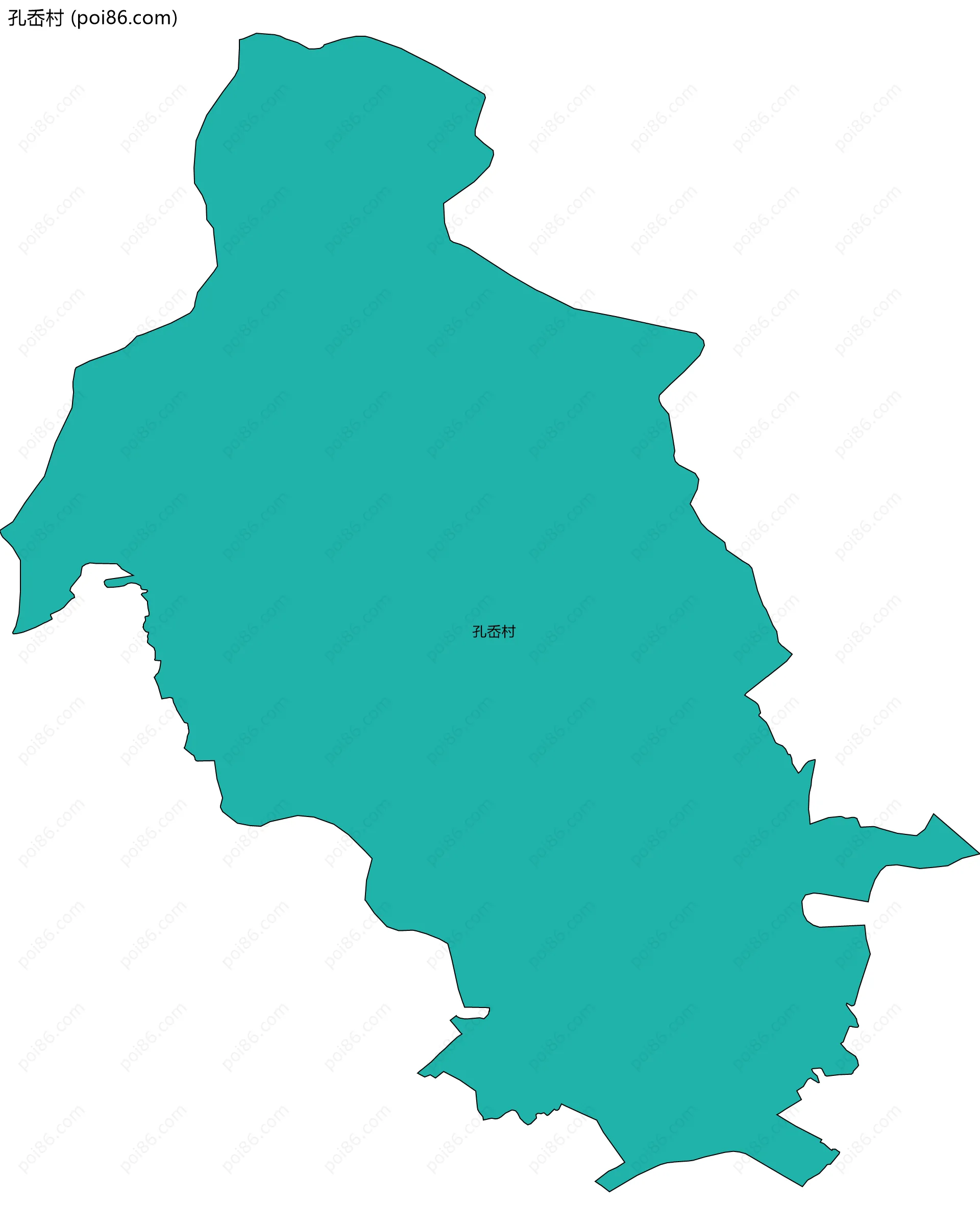 孔岙村边界地图