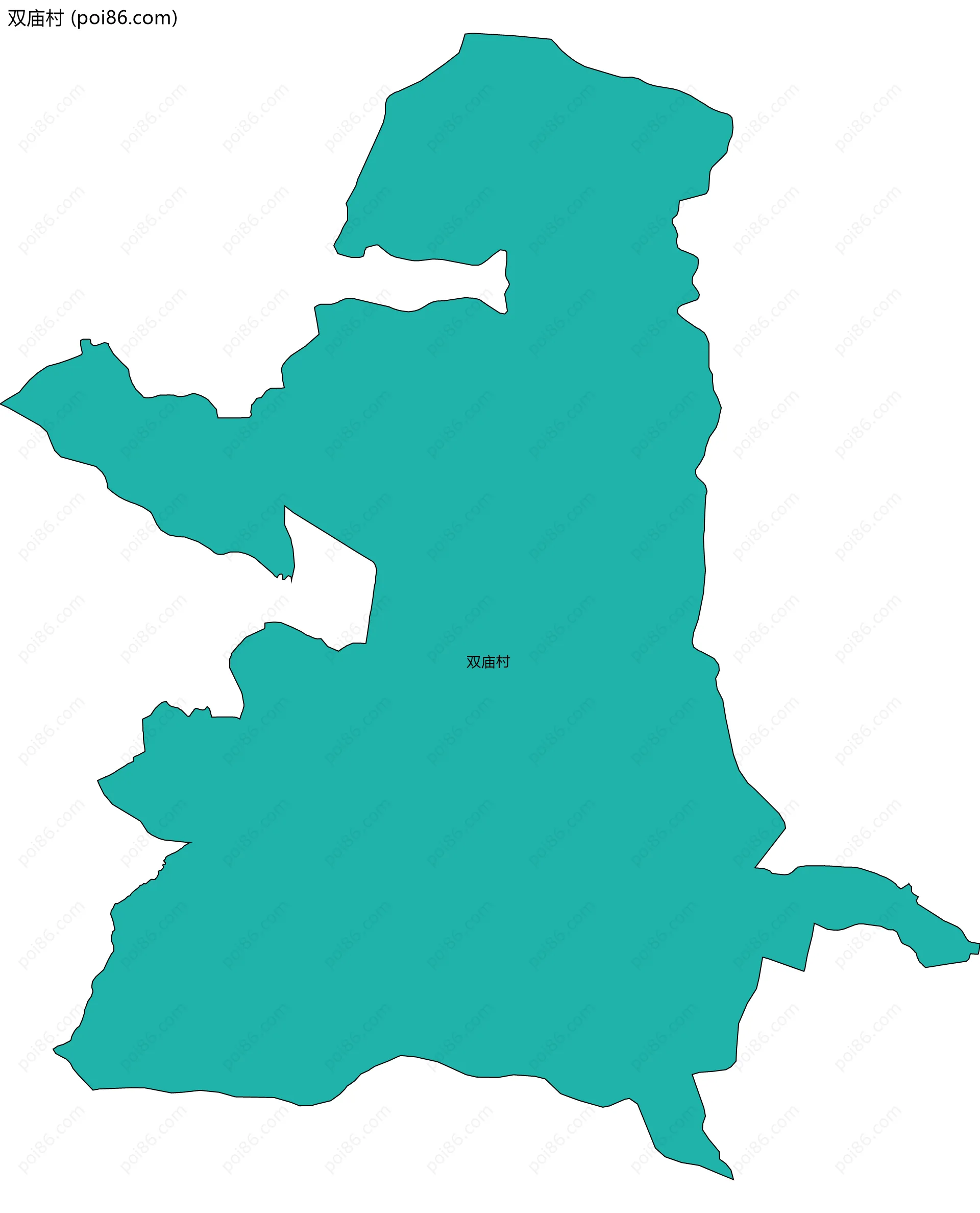 双庙村边界地图