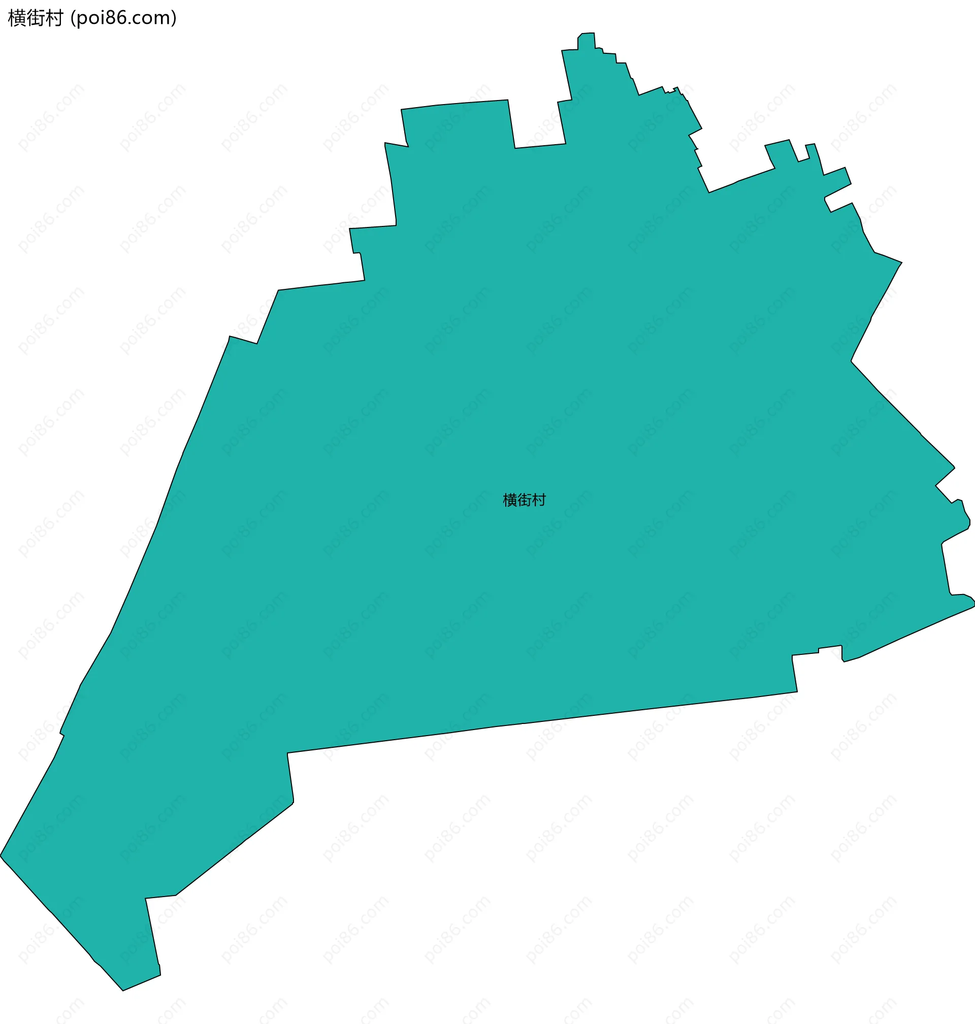 横街村边界地图
