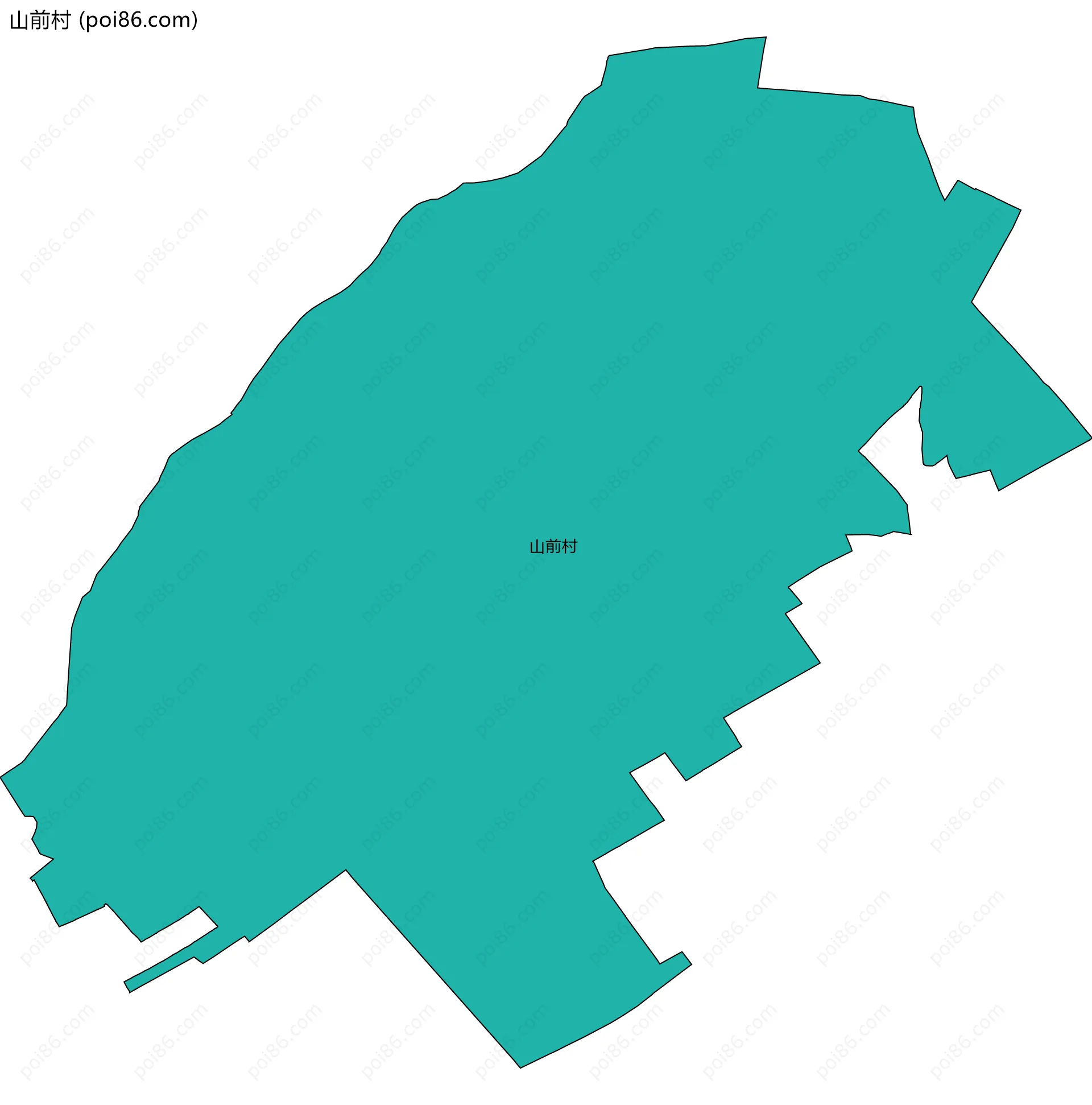 山前村边界地图