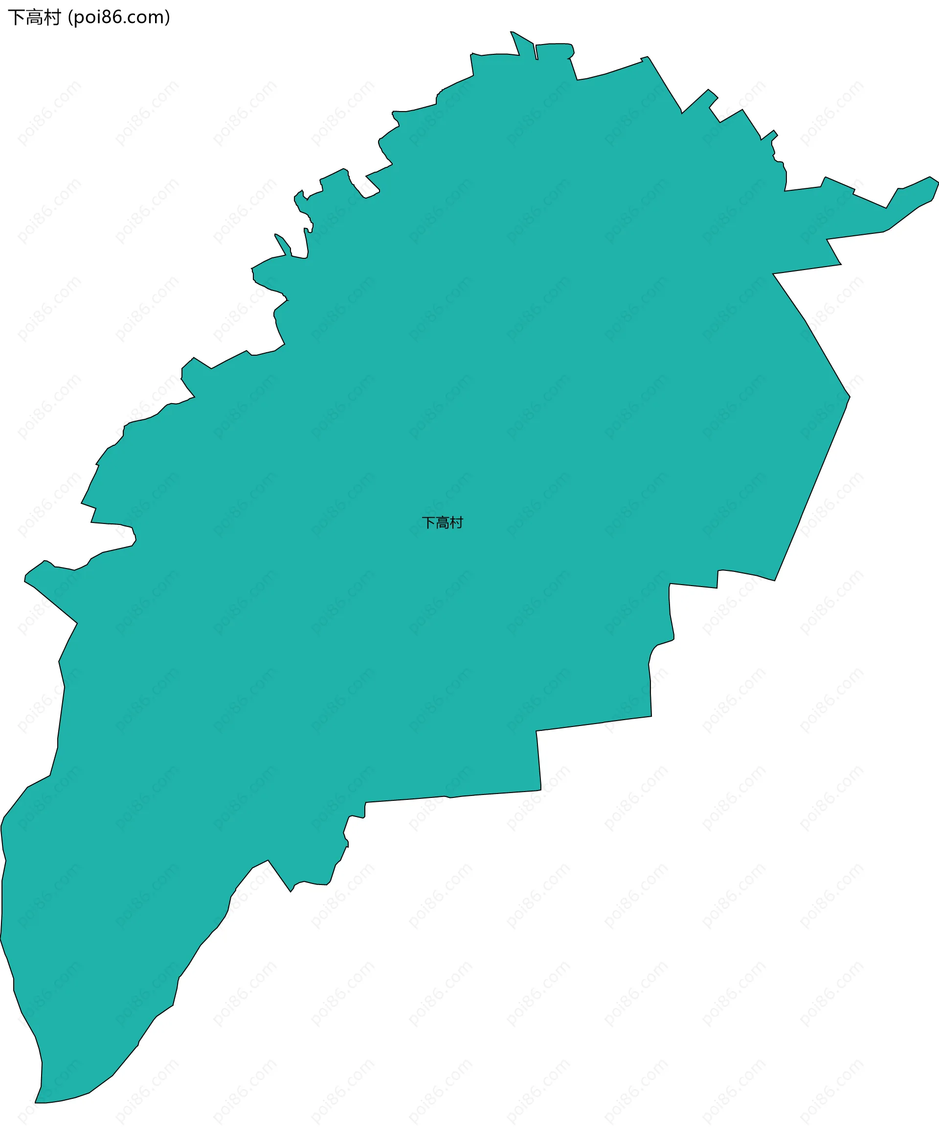 下高村边界地图