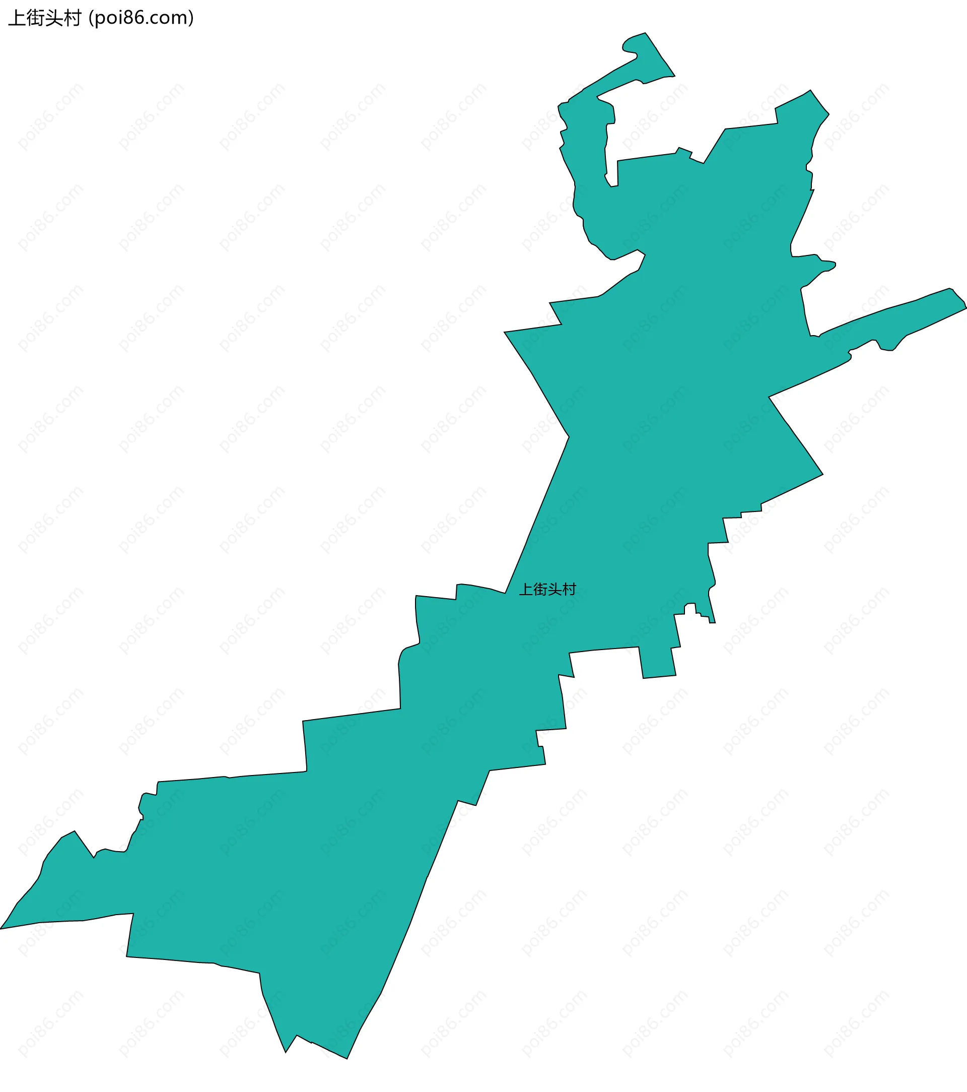 上街头村边界地图