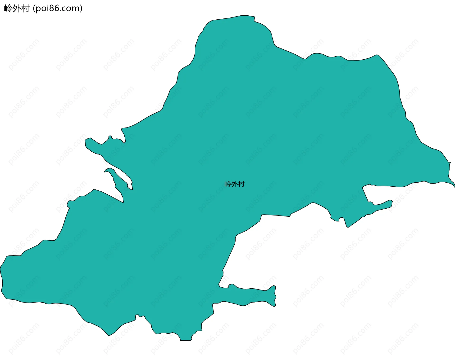 岭外村边界地图