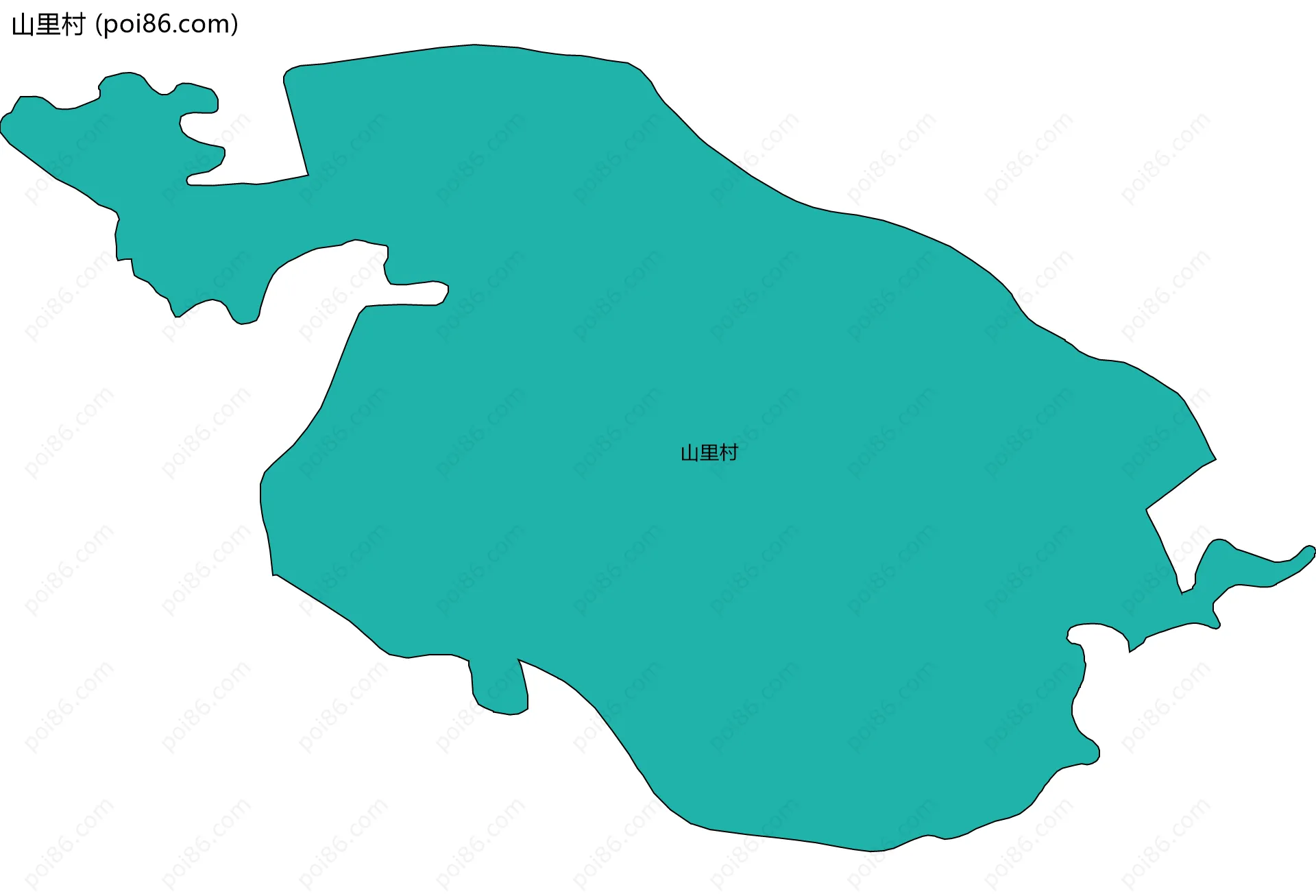山里村边界地图