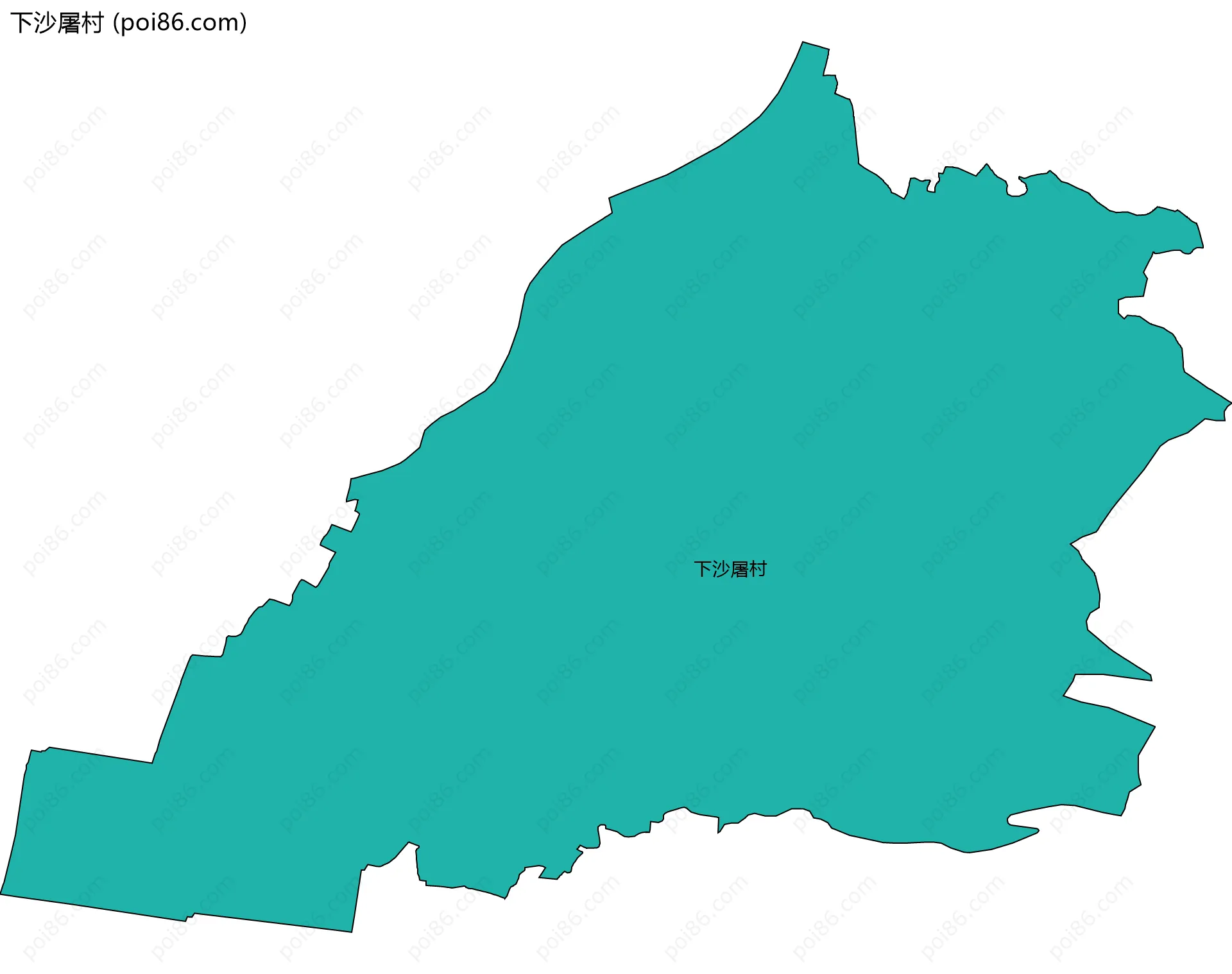 下沙屠村边界地图