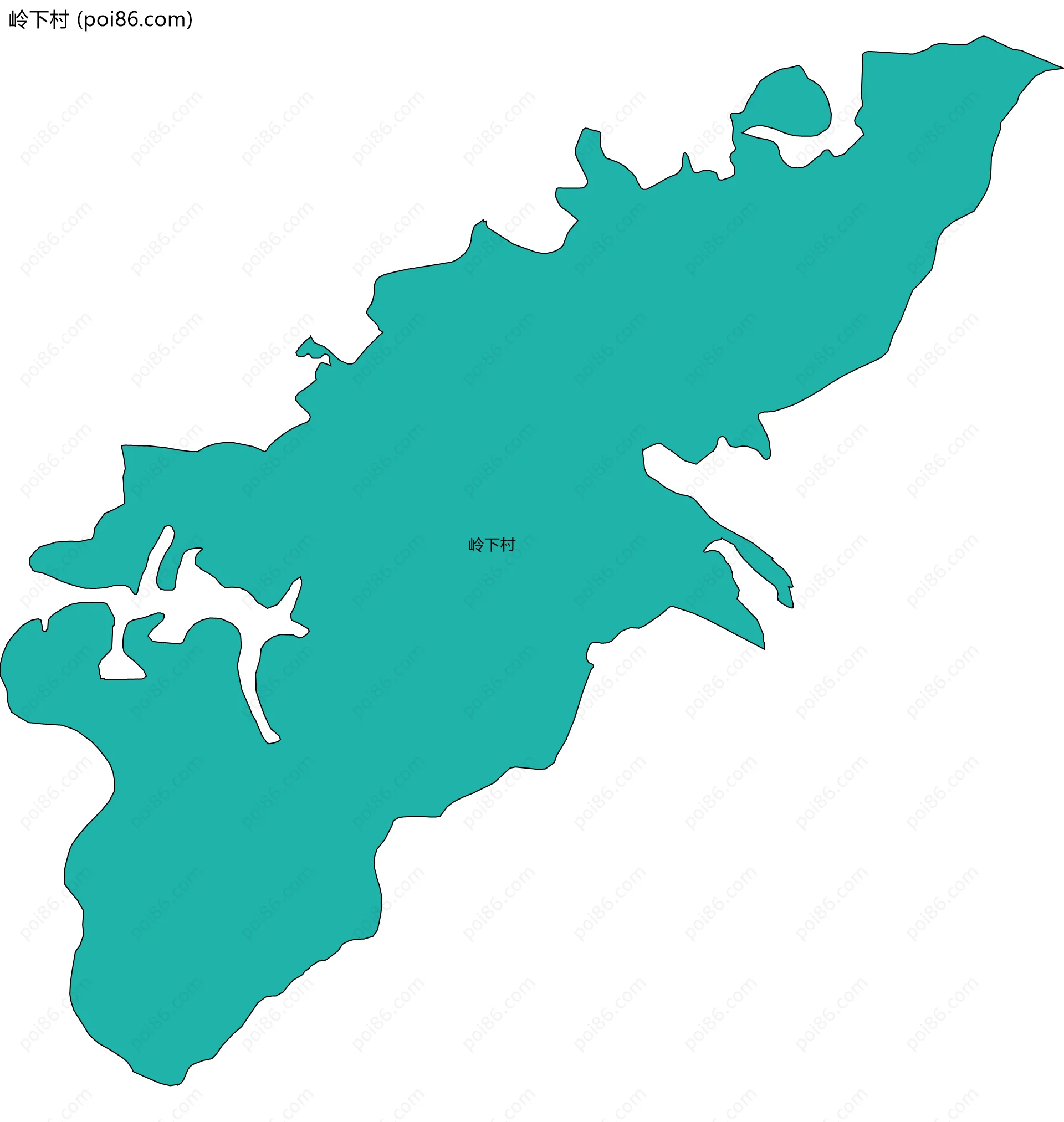 岭下村边界地图