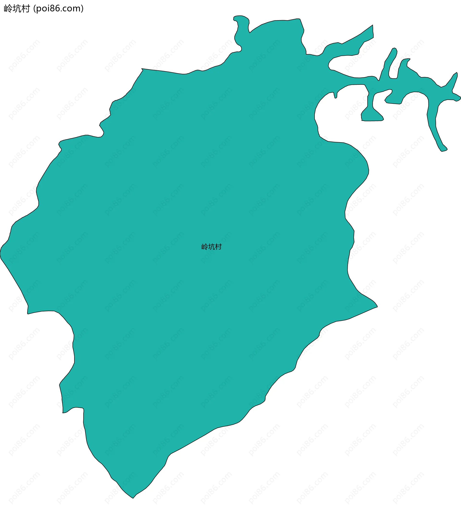 岭坑村边界地图