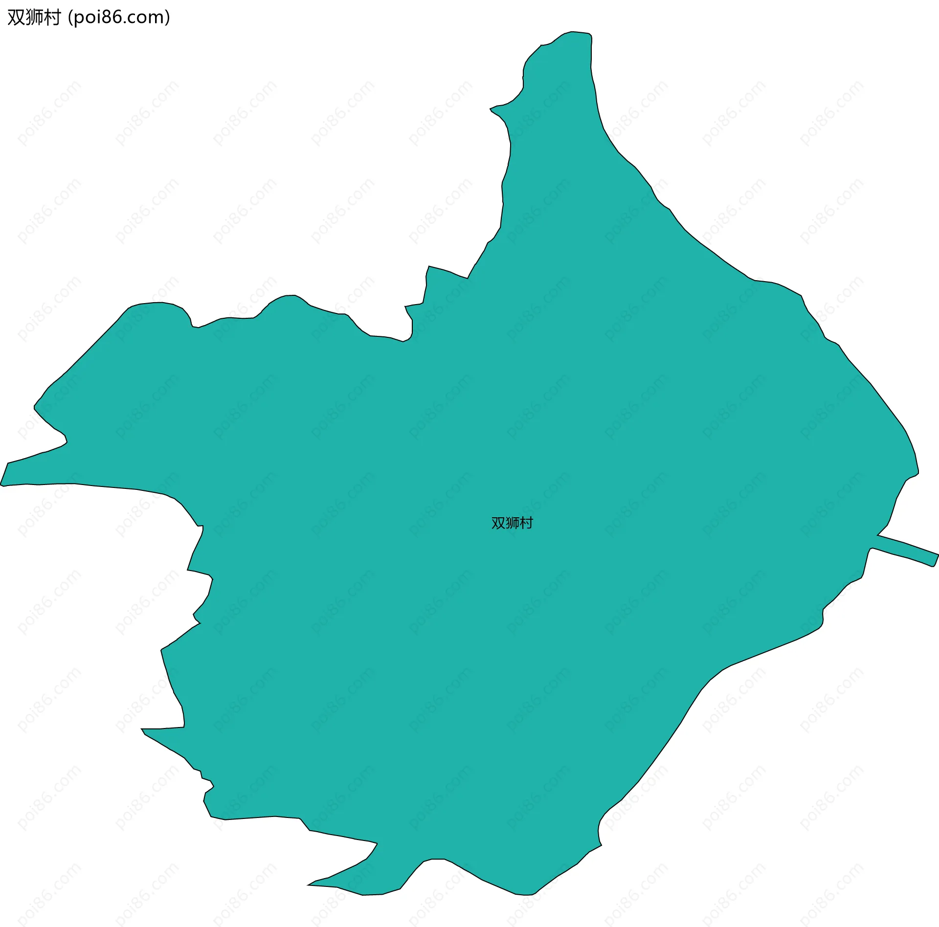 双狮村边界地图