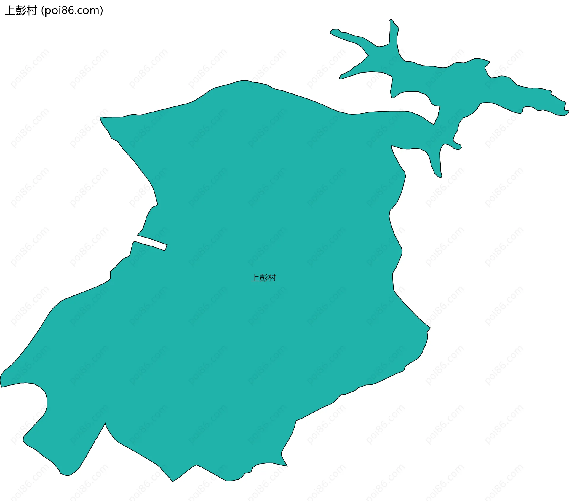 上彭村边界地图
