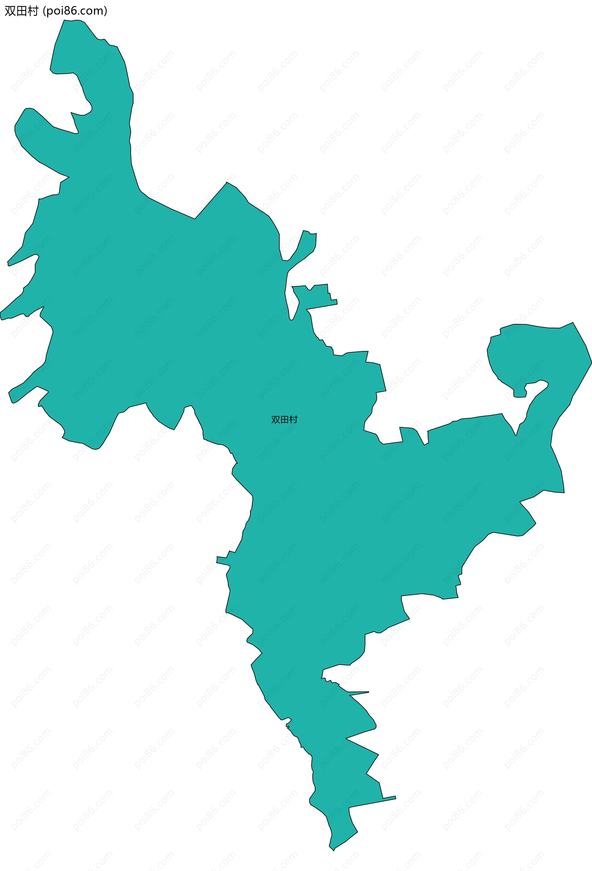 双田村边界地图