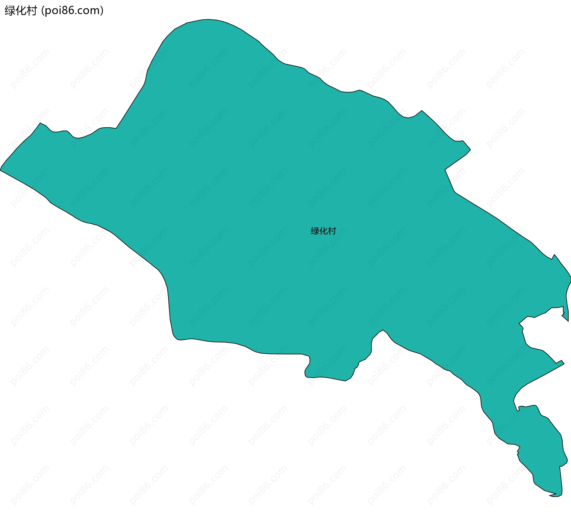 绿化村边界地图