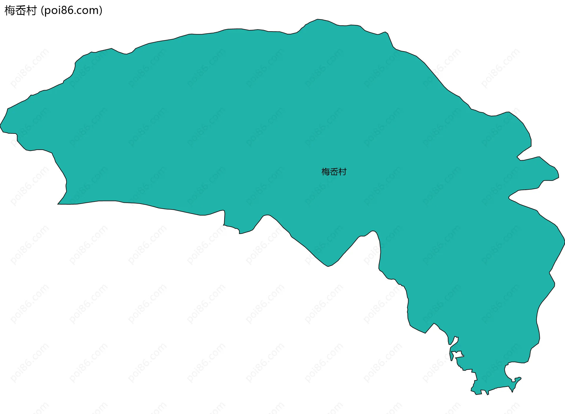 梅岙村边界地图