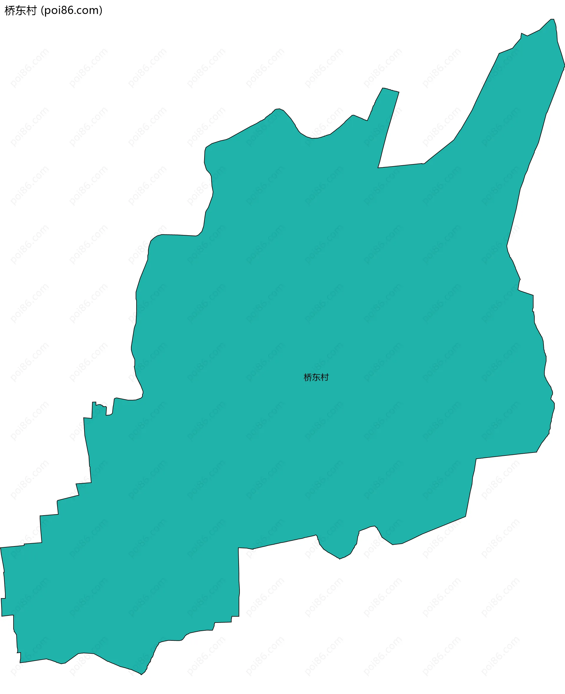 桥东村边界地图