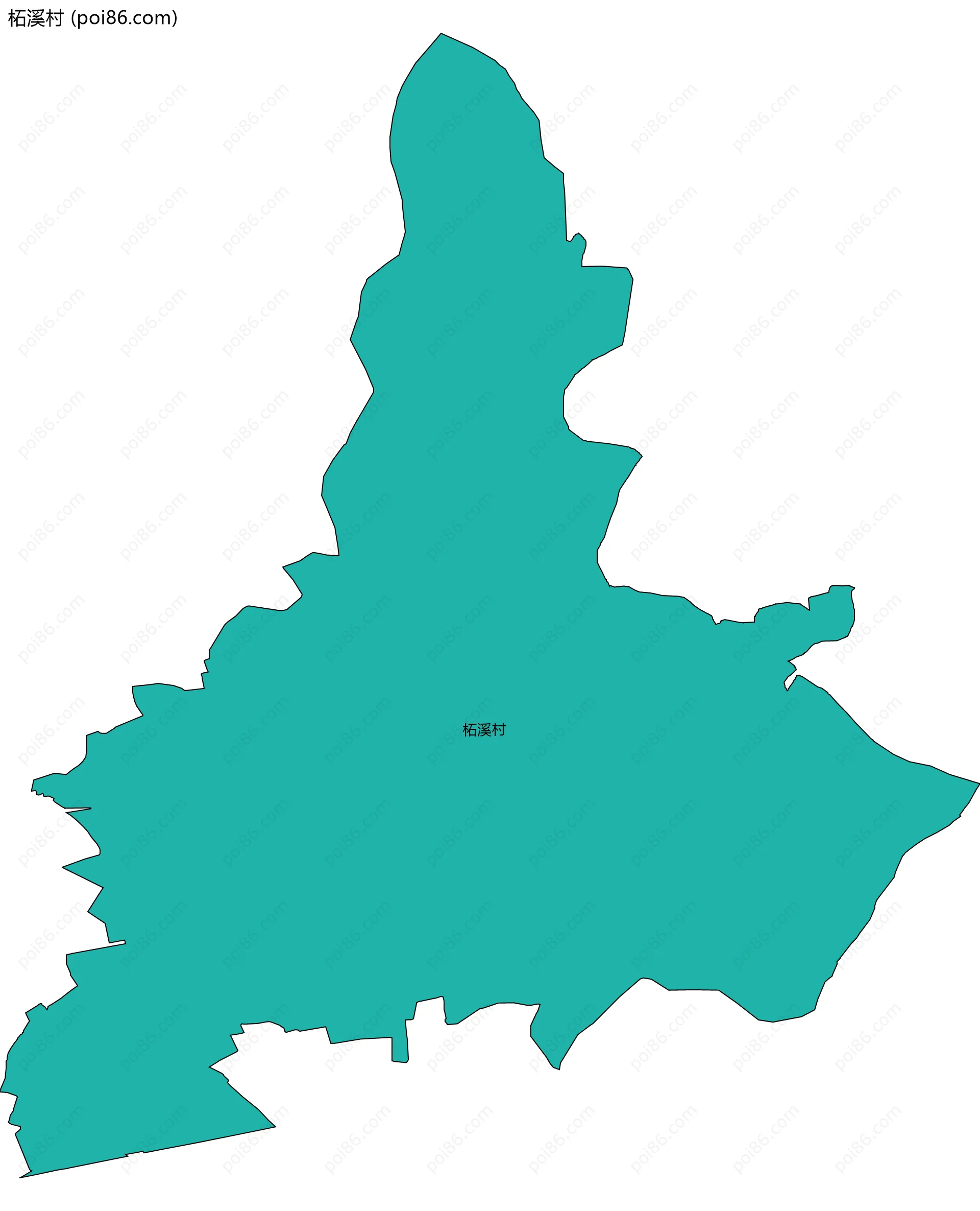 柘溪村边界地图