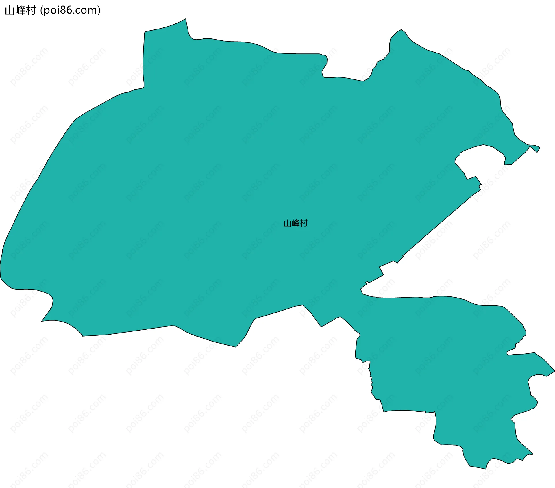 山峰村边界地图