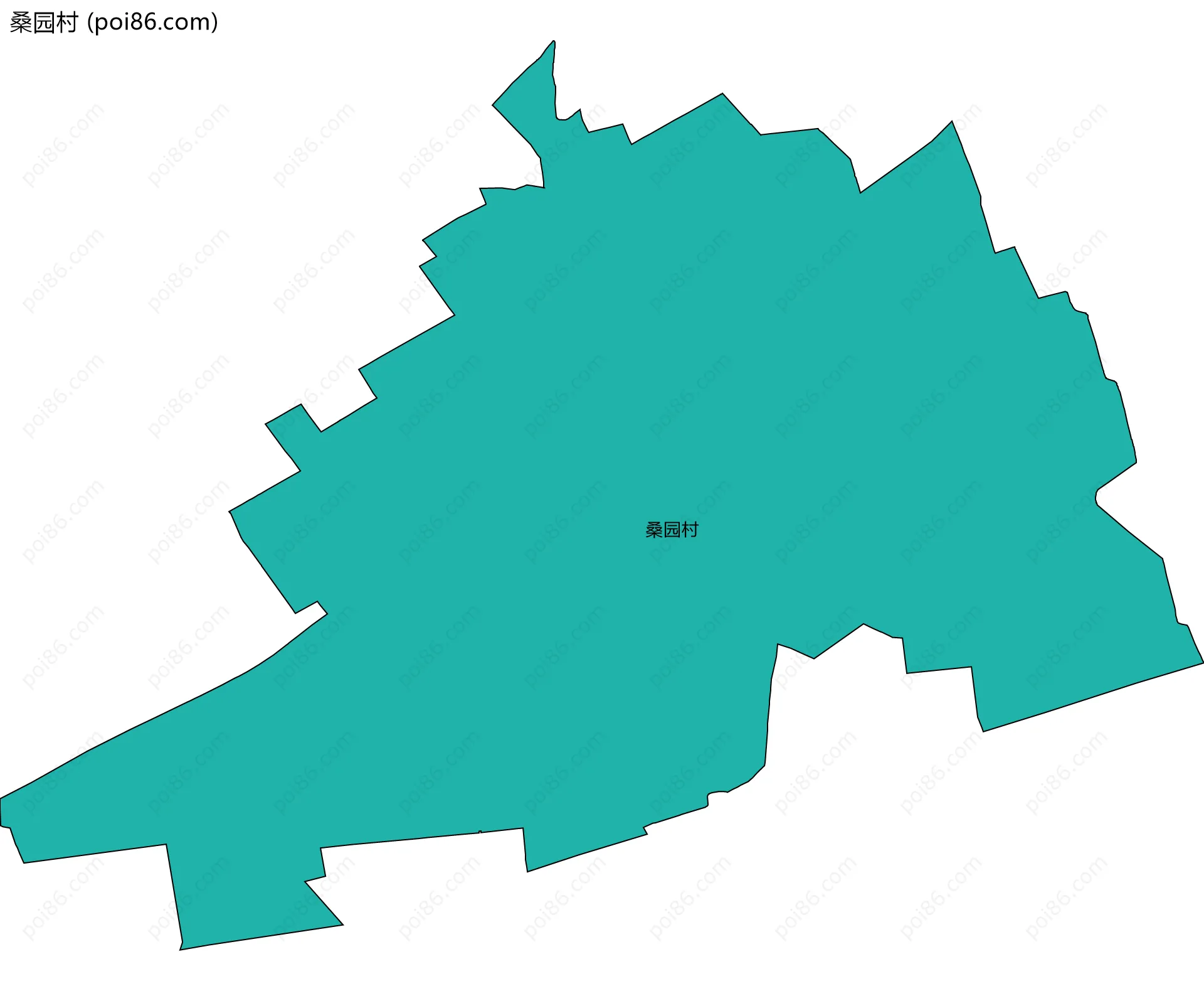 桑园村边界地图