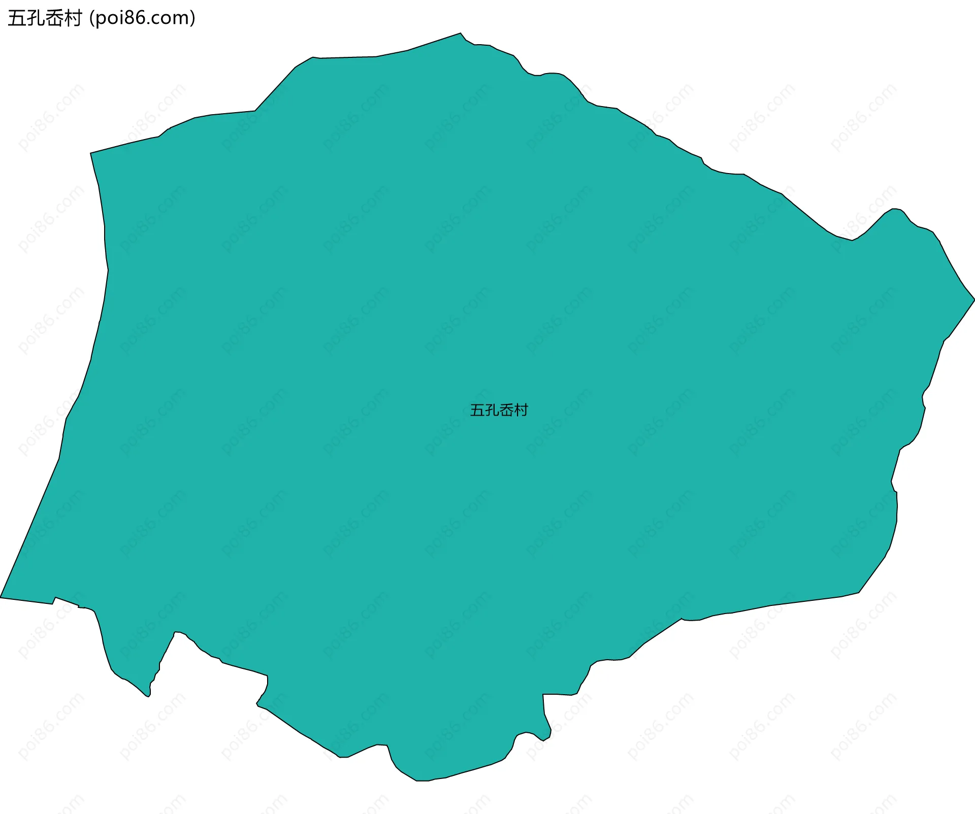五孔岙村边界地图