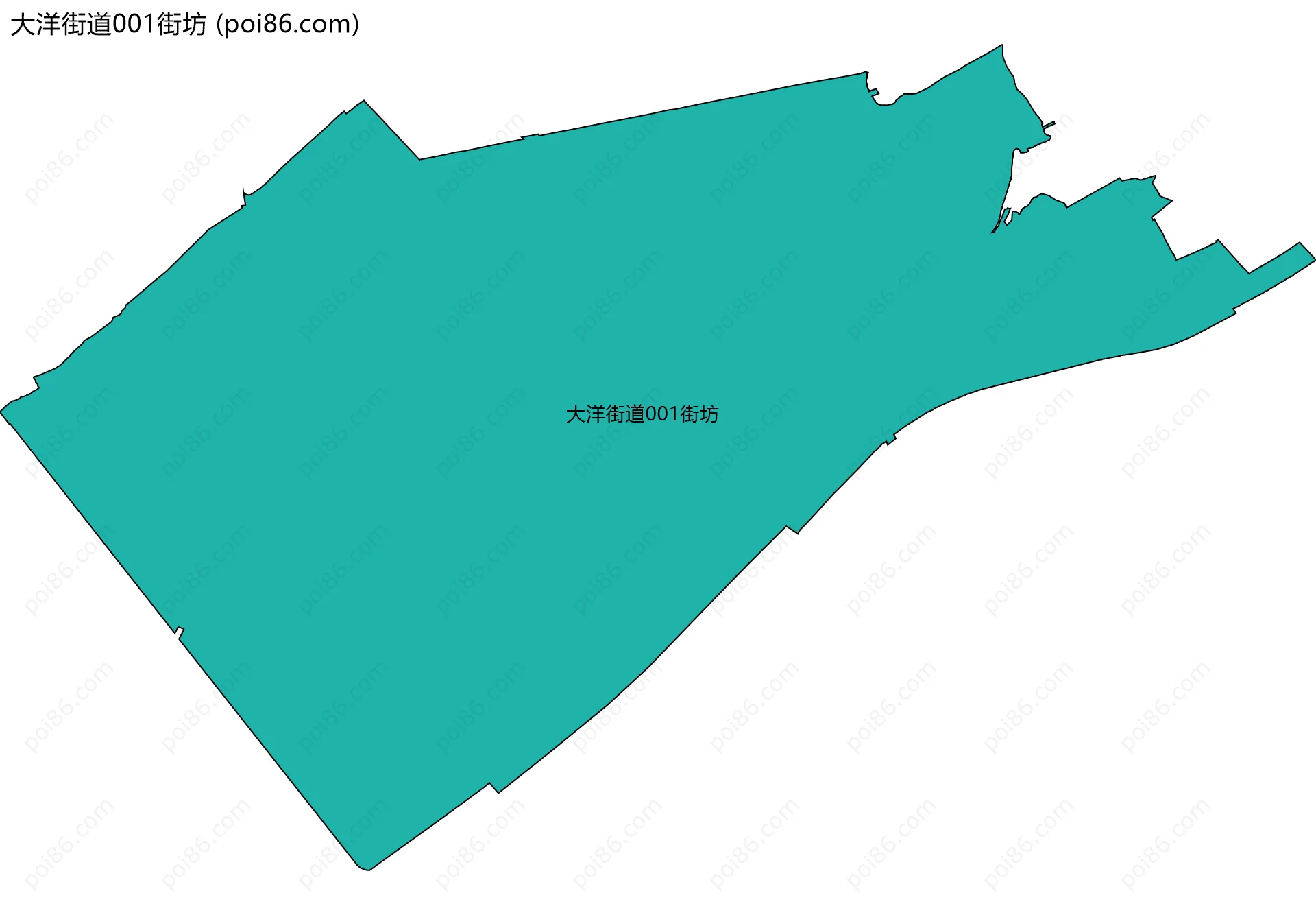 大洋街道001街坊边界地图