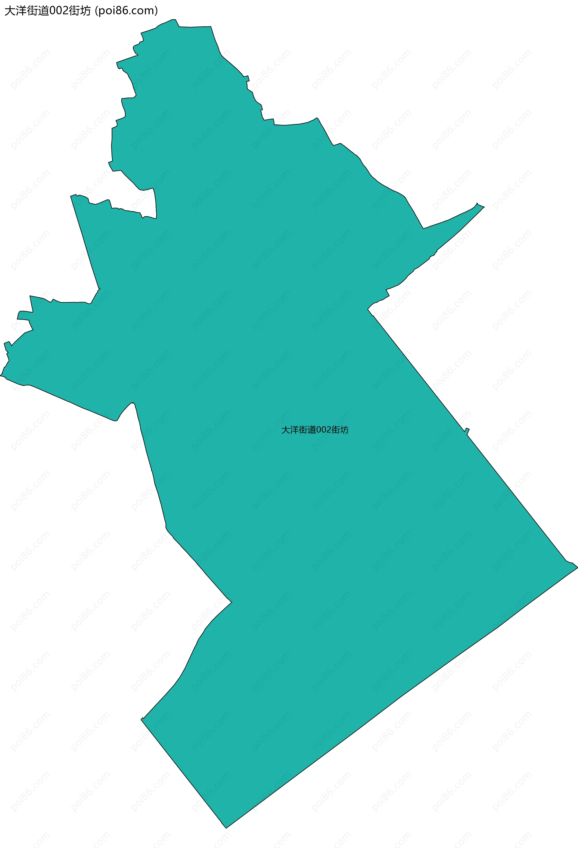 大洋街道002街坊边界地图
