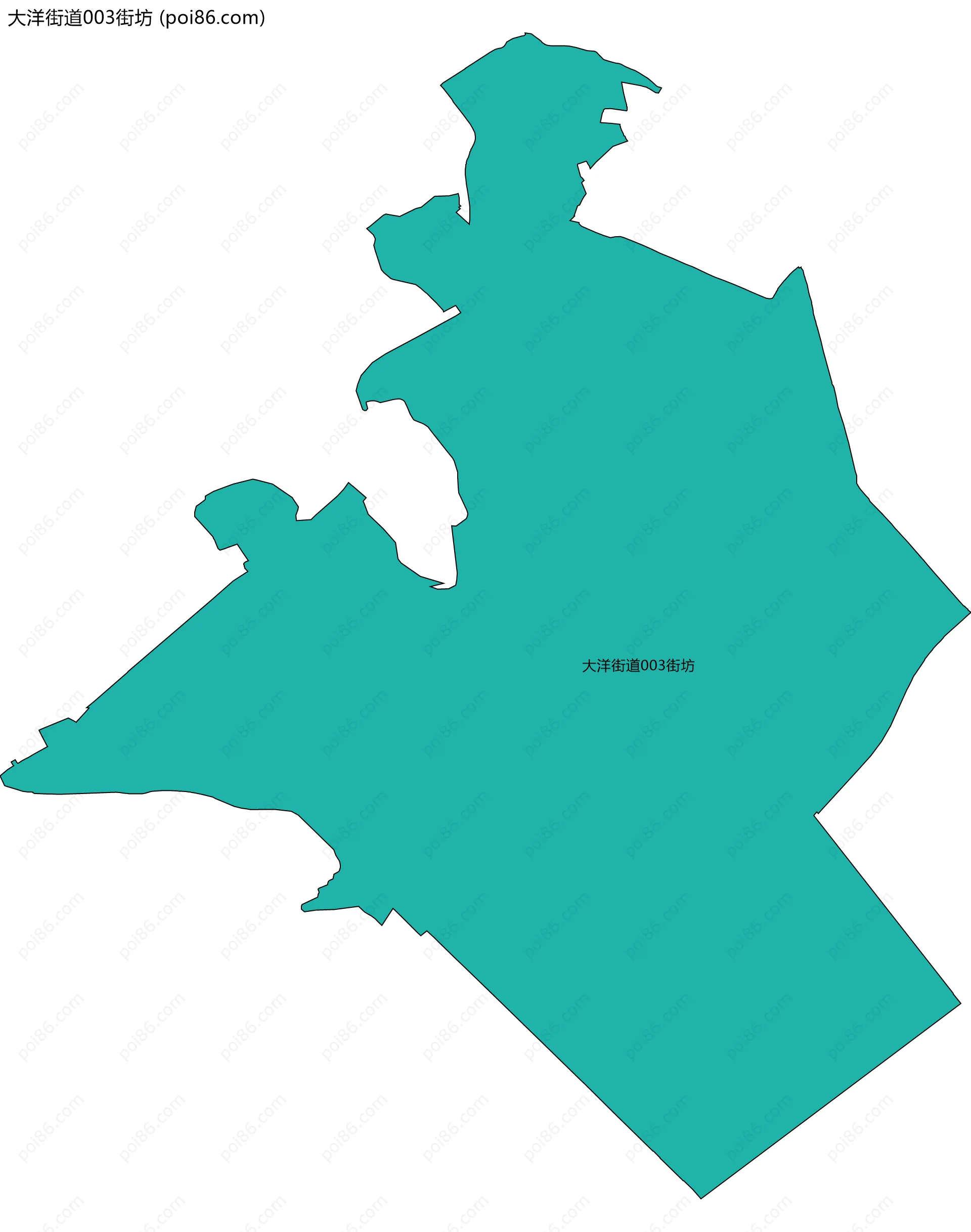 大洋街道003街坊边界地图