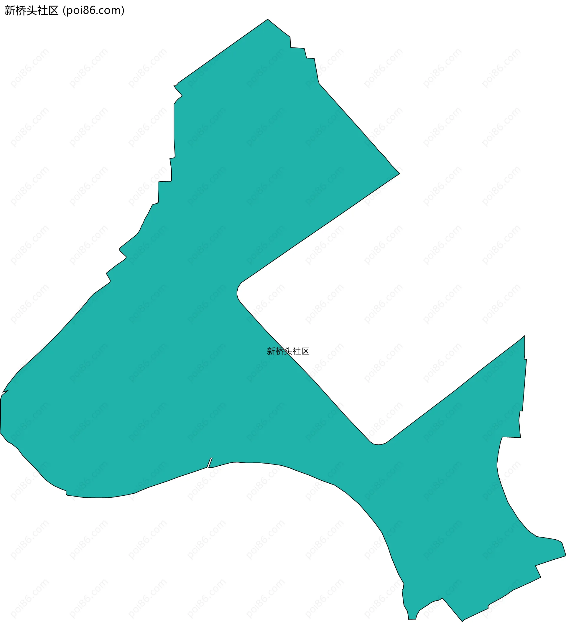 新桥头社区边界地图