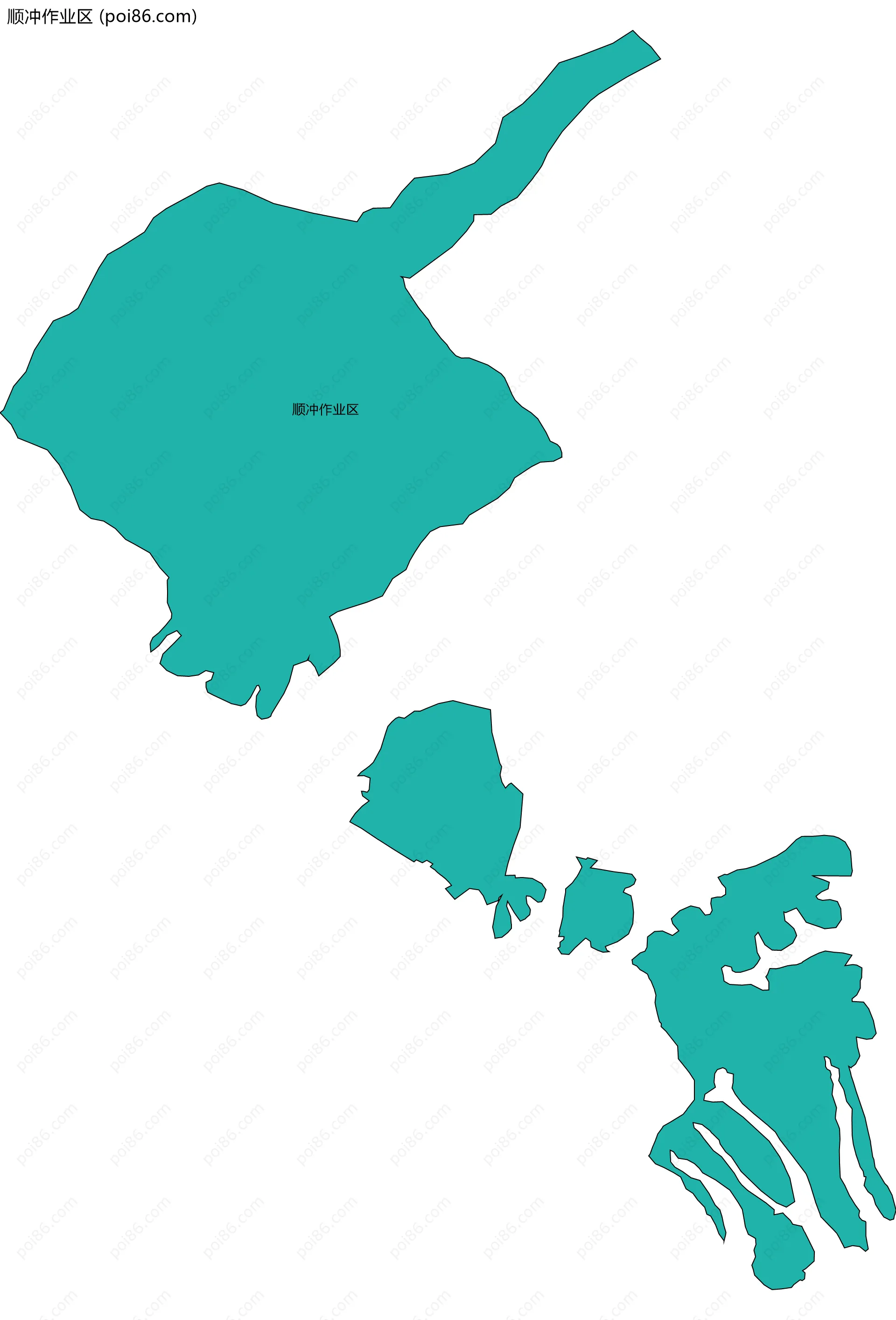 顺冲作业区边界地图