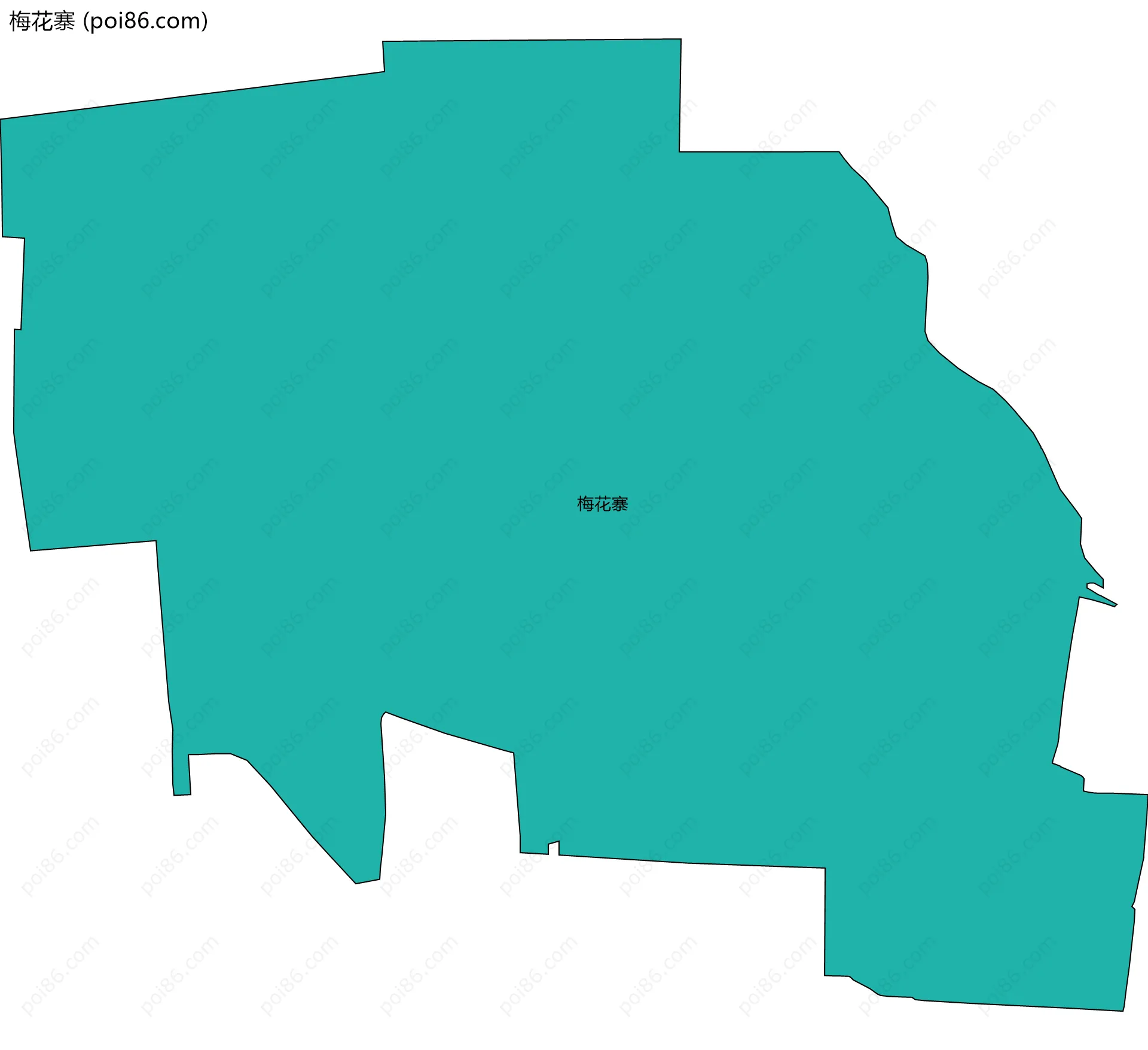 梅花寨边界地图