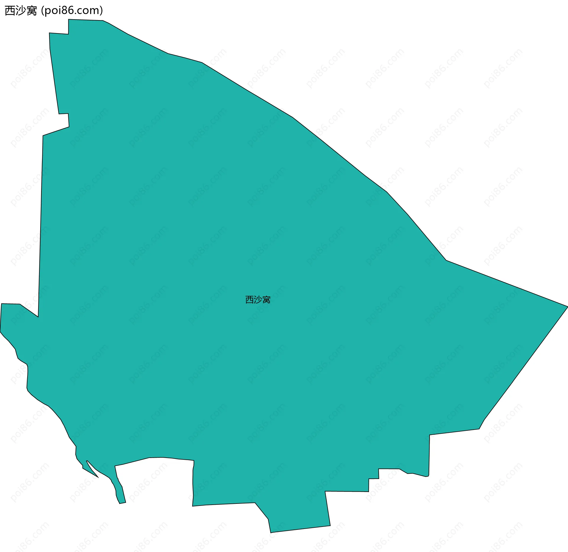 西沙窝边界地图
