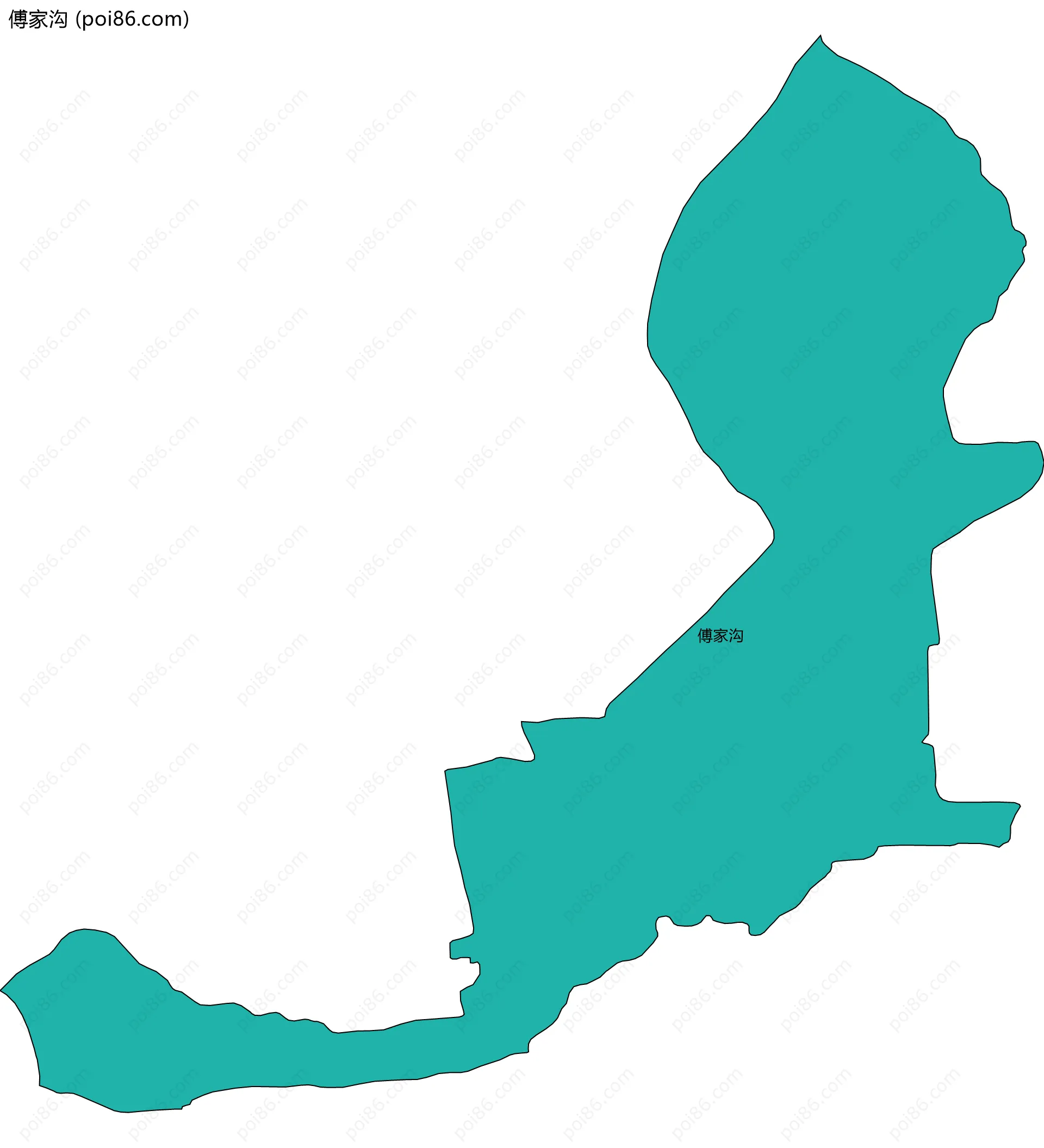 傅家沟边界地图