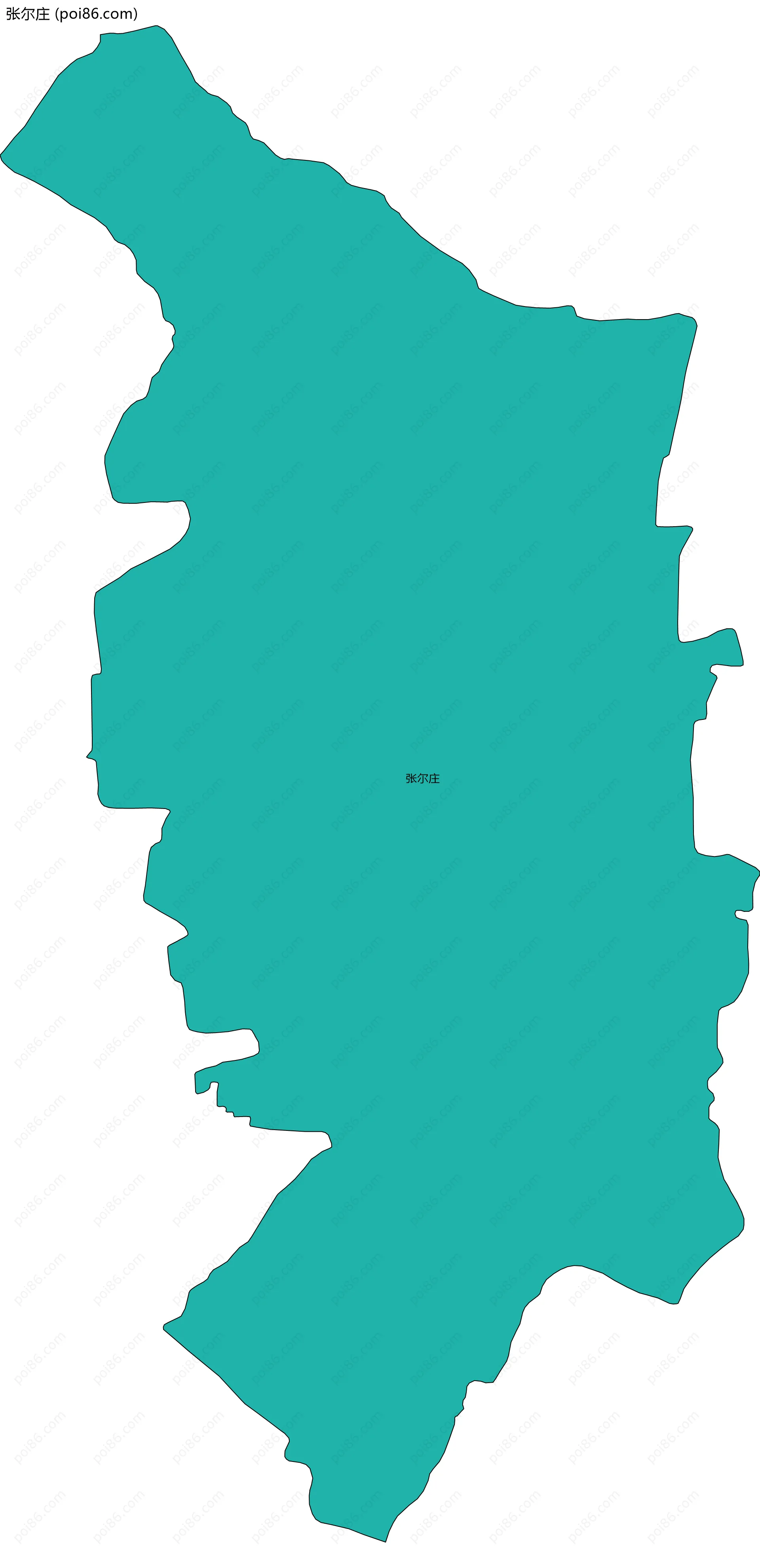 张尔庄边界地图