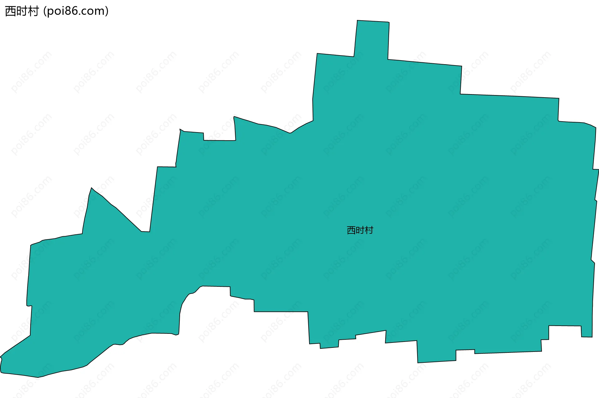 西时村边界地图