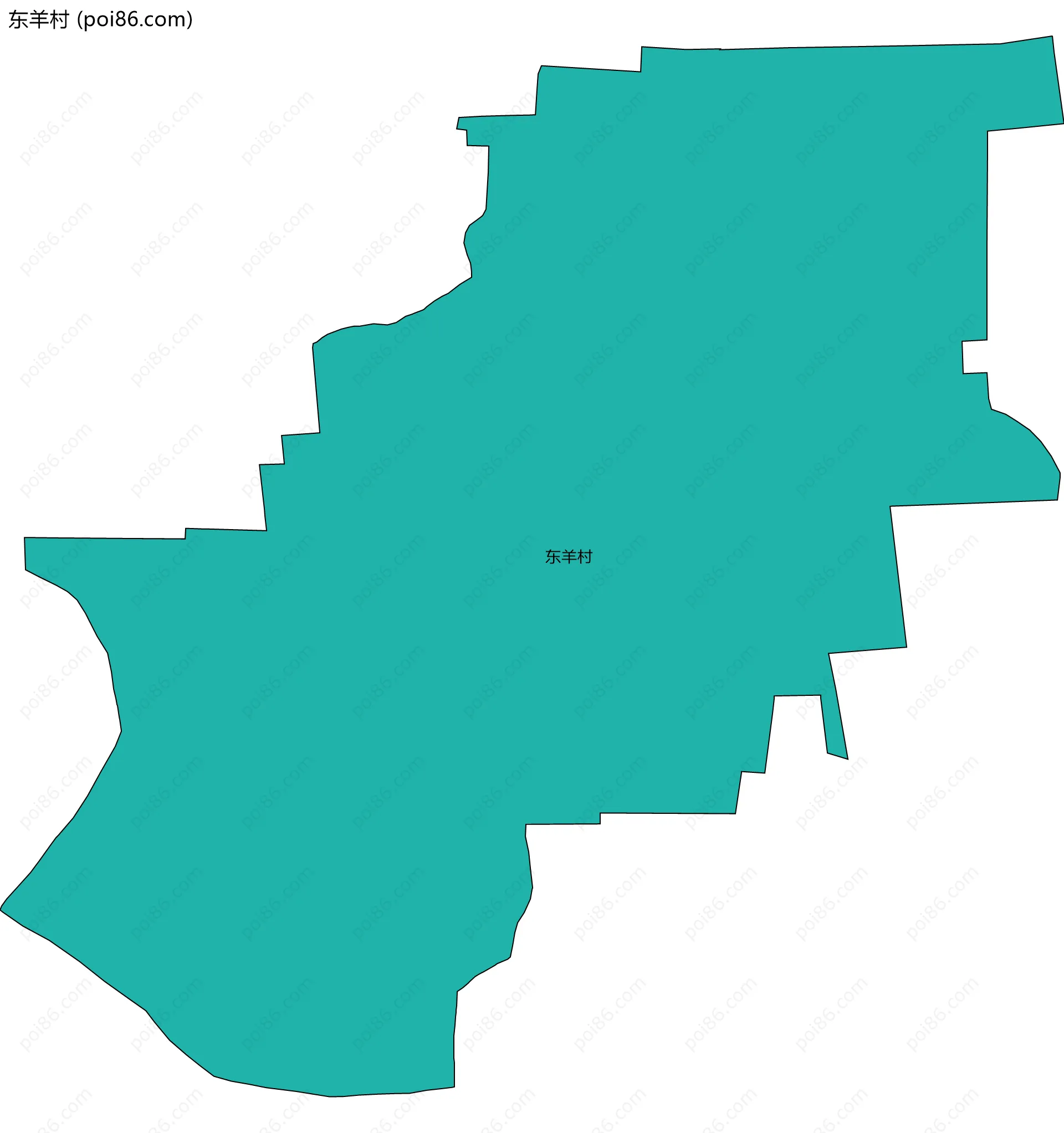东羊村边界地图