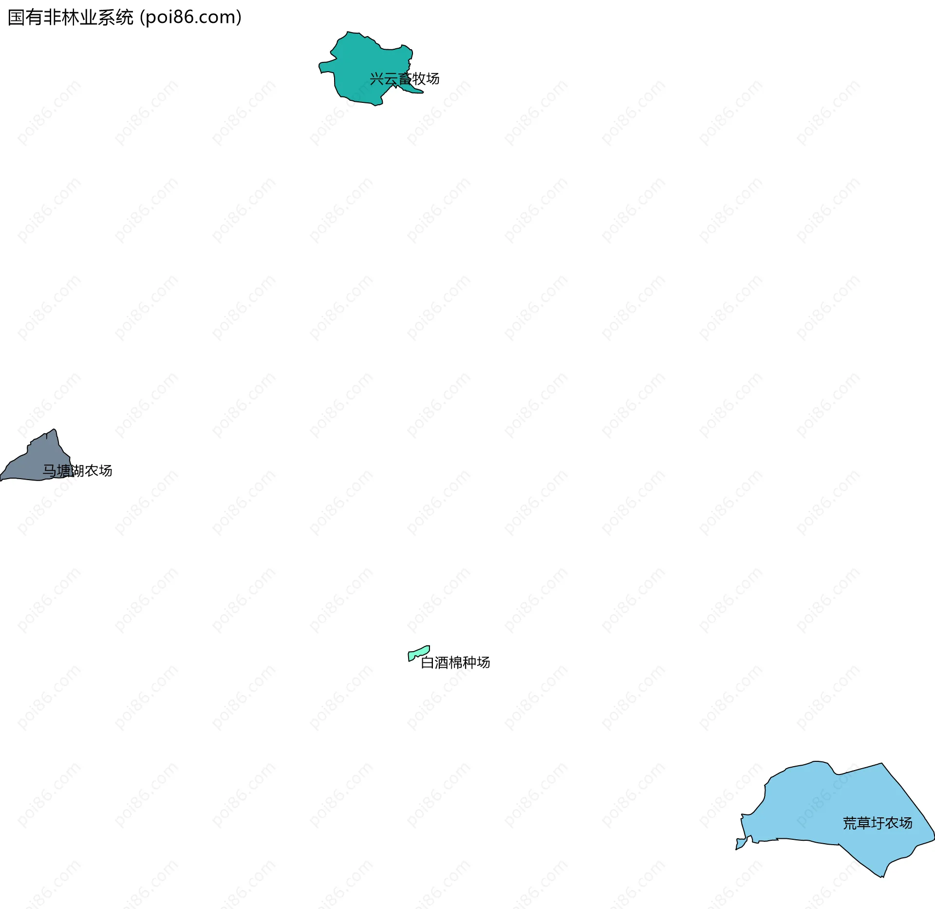 国有非林业系统边界地图(五级行政区划)