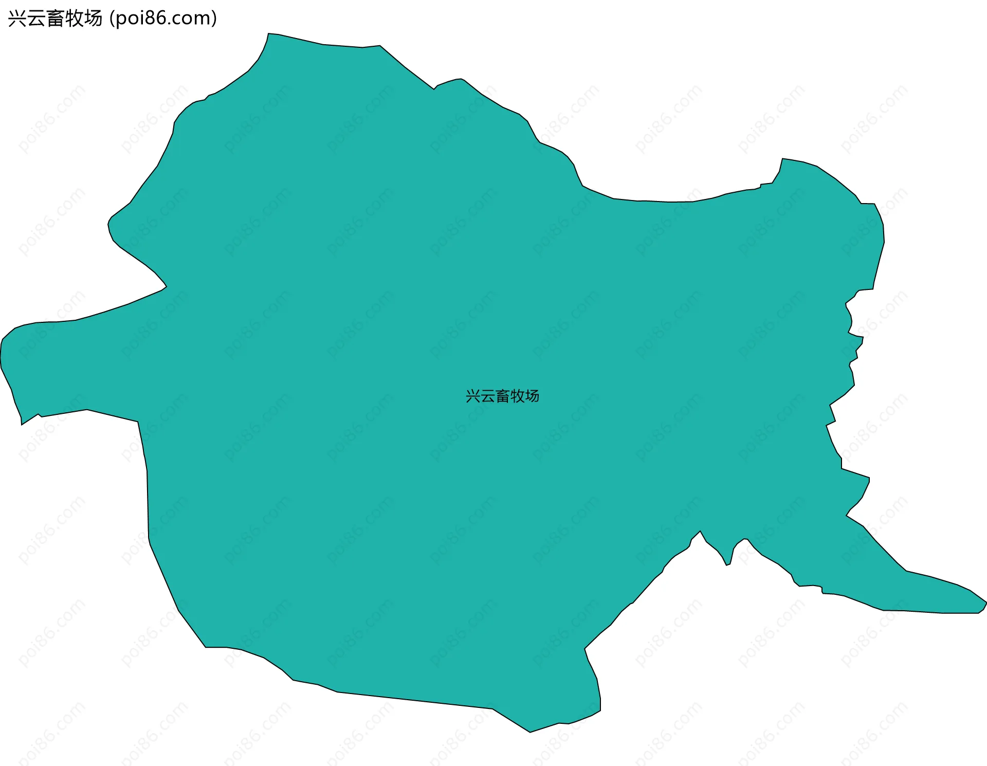 兴云畜牧场边界地图