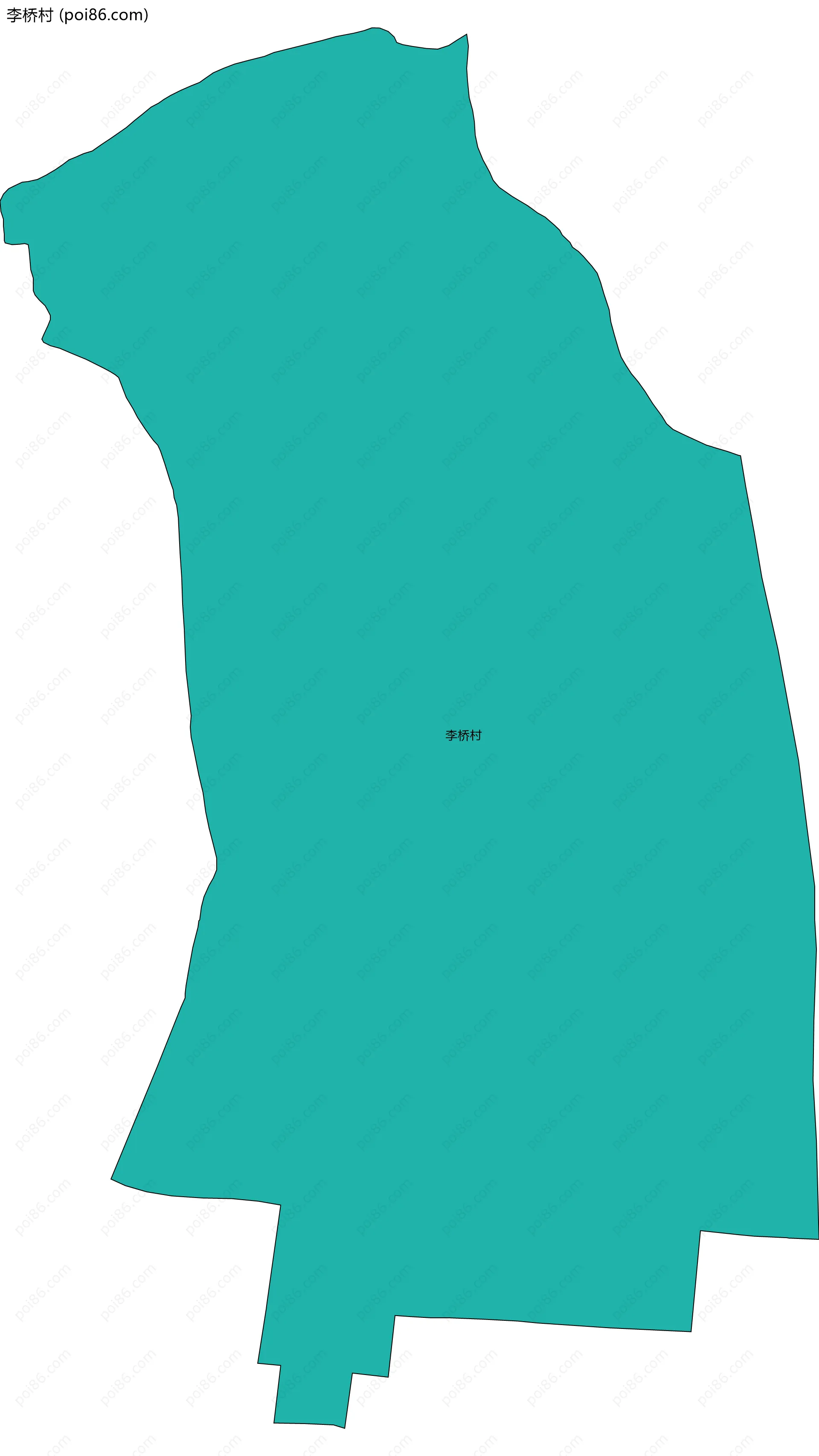 李桥村边界地图