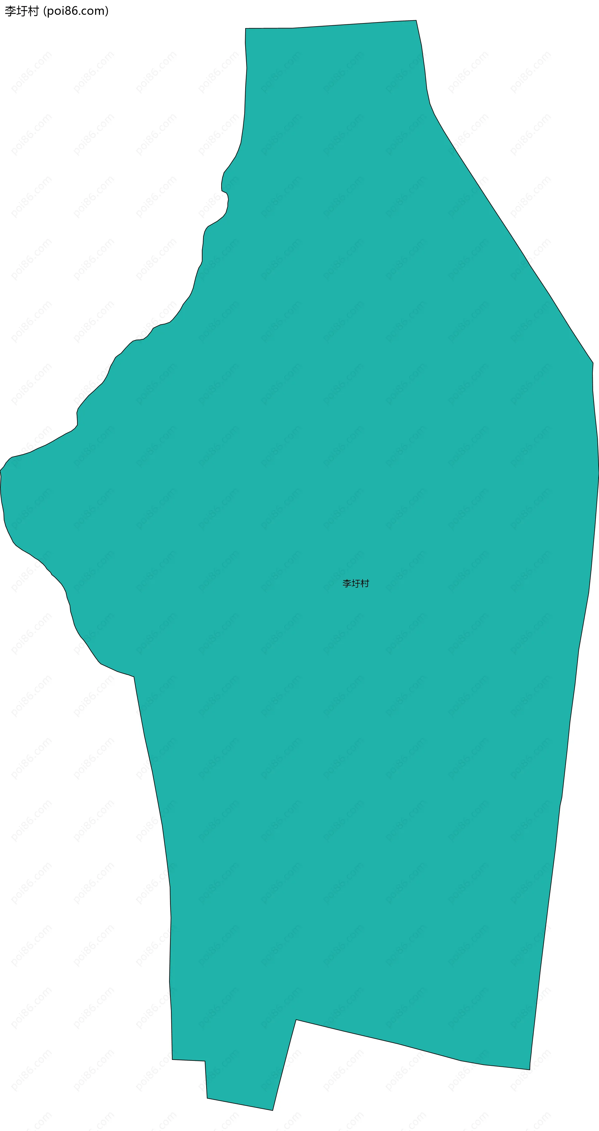 李圩村边界地图