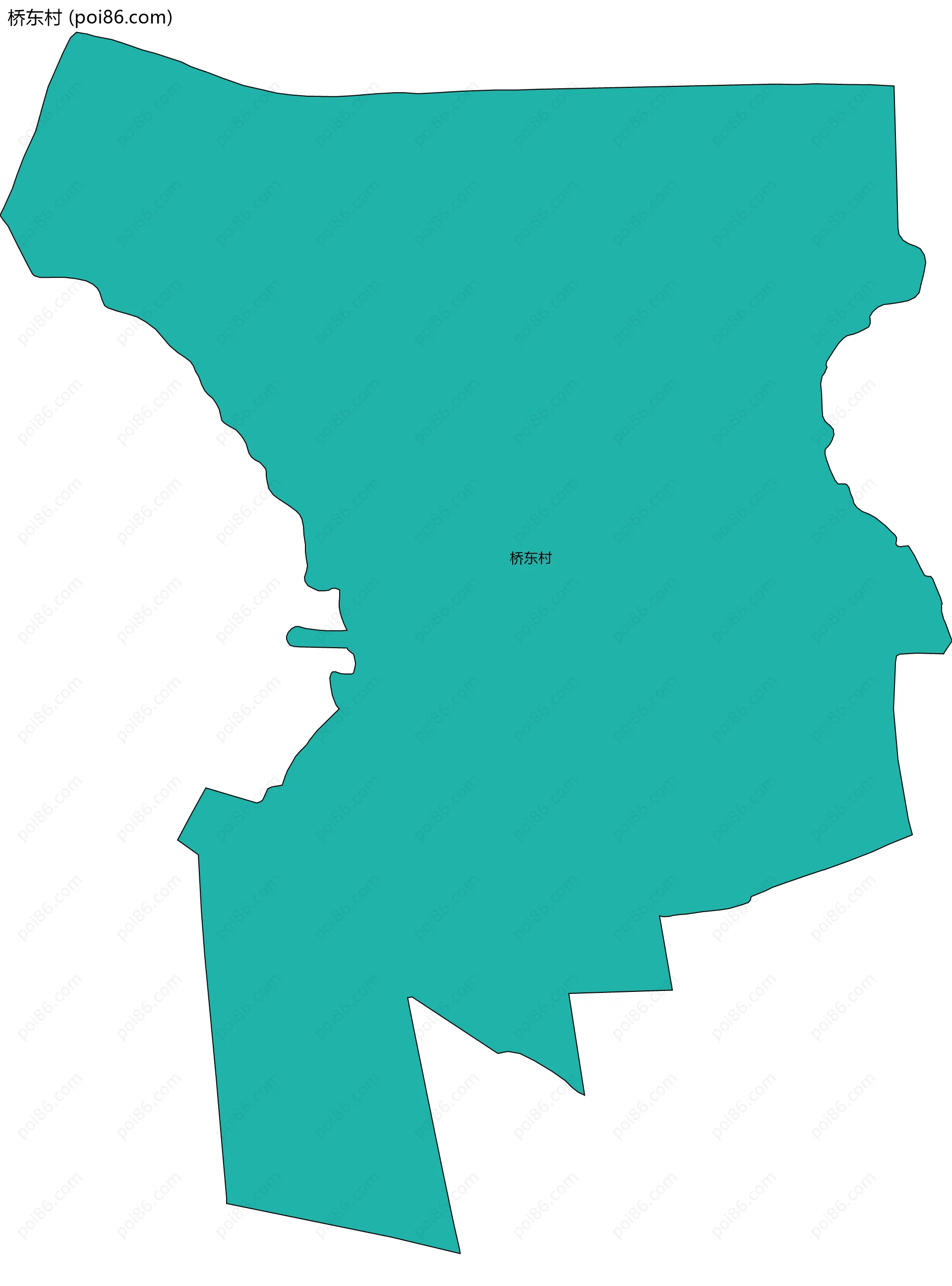 桥东村边界地图