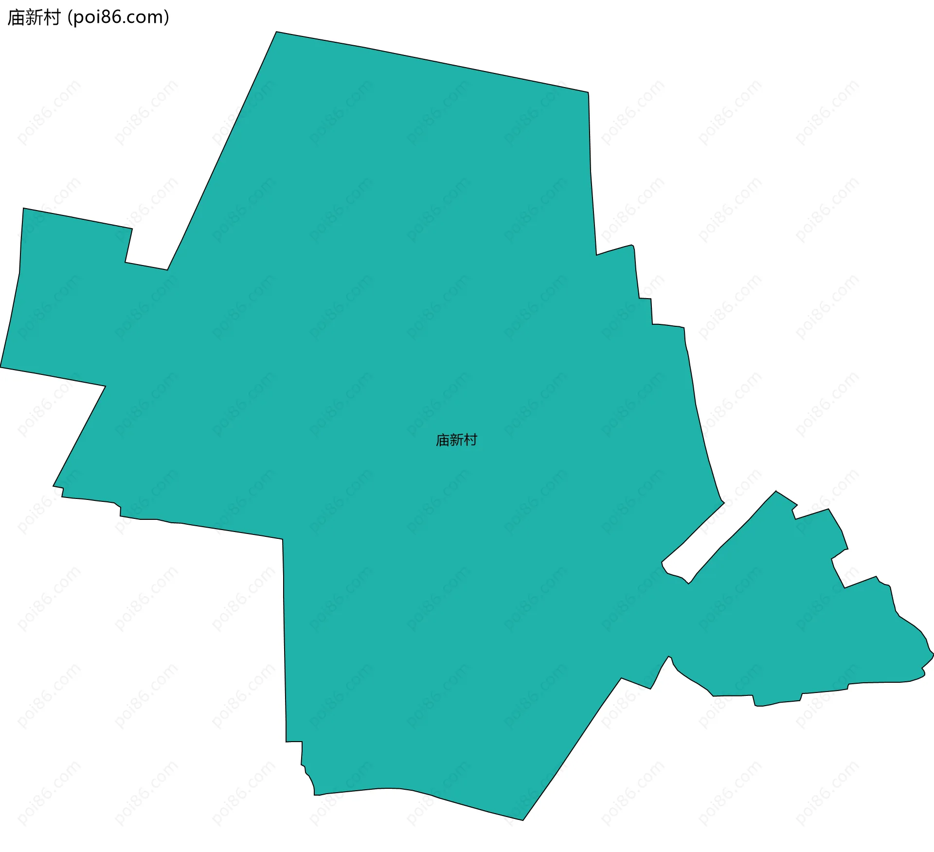 庙新村边界地图