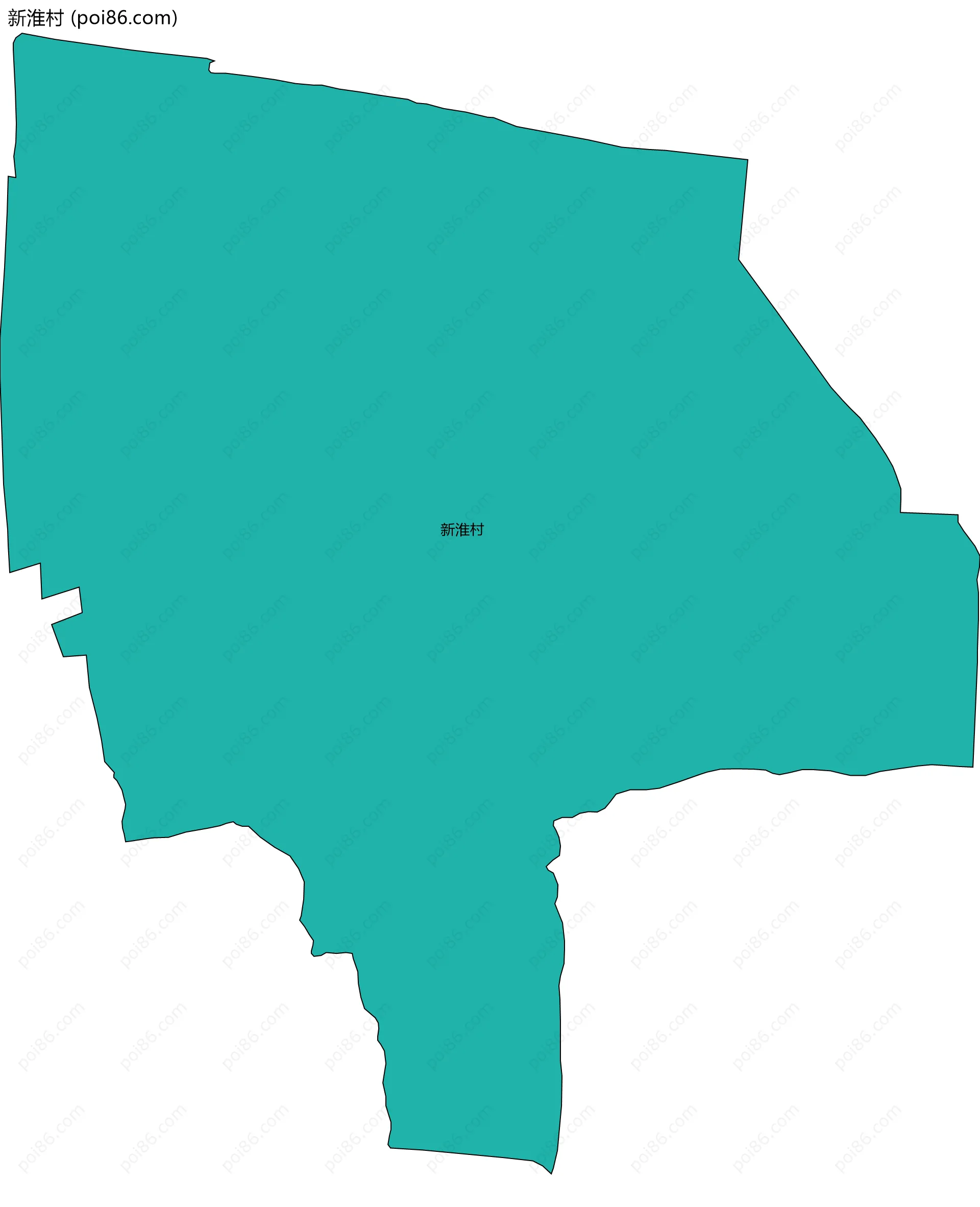 新淮村边界地图