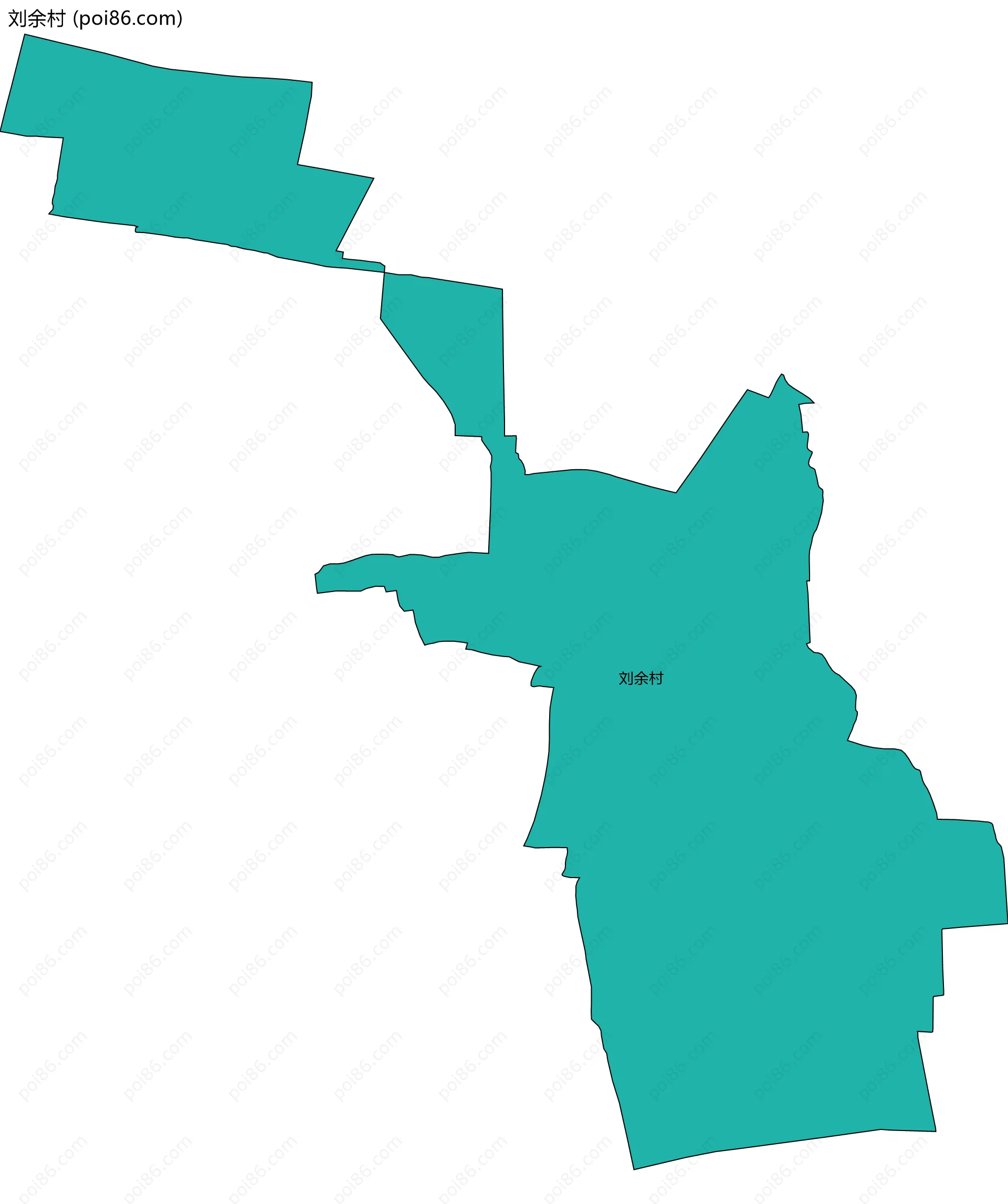 刘余村边界地图