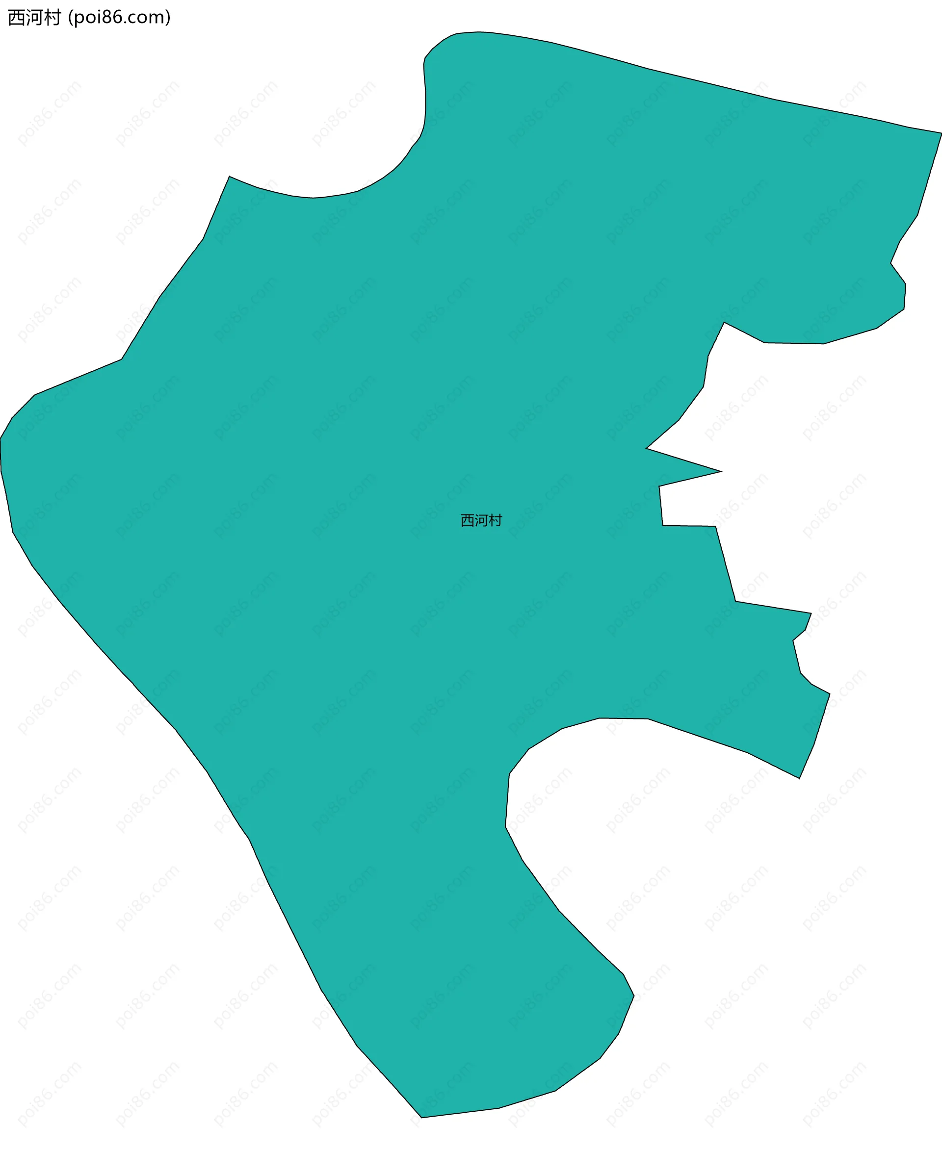 西河村边界地图