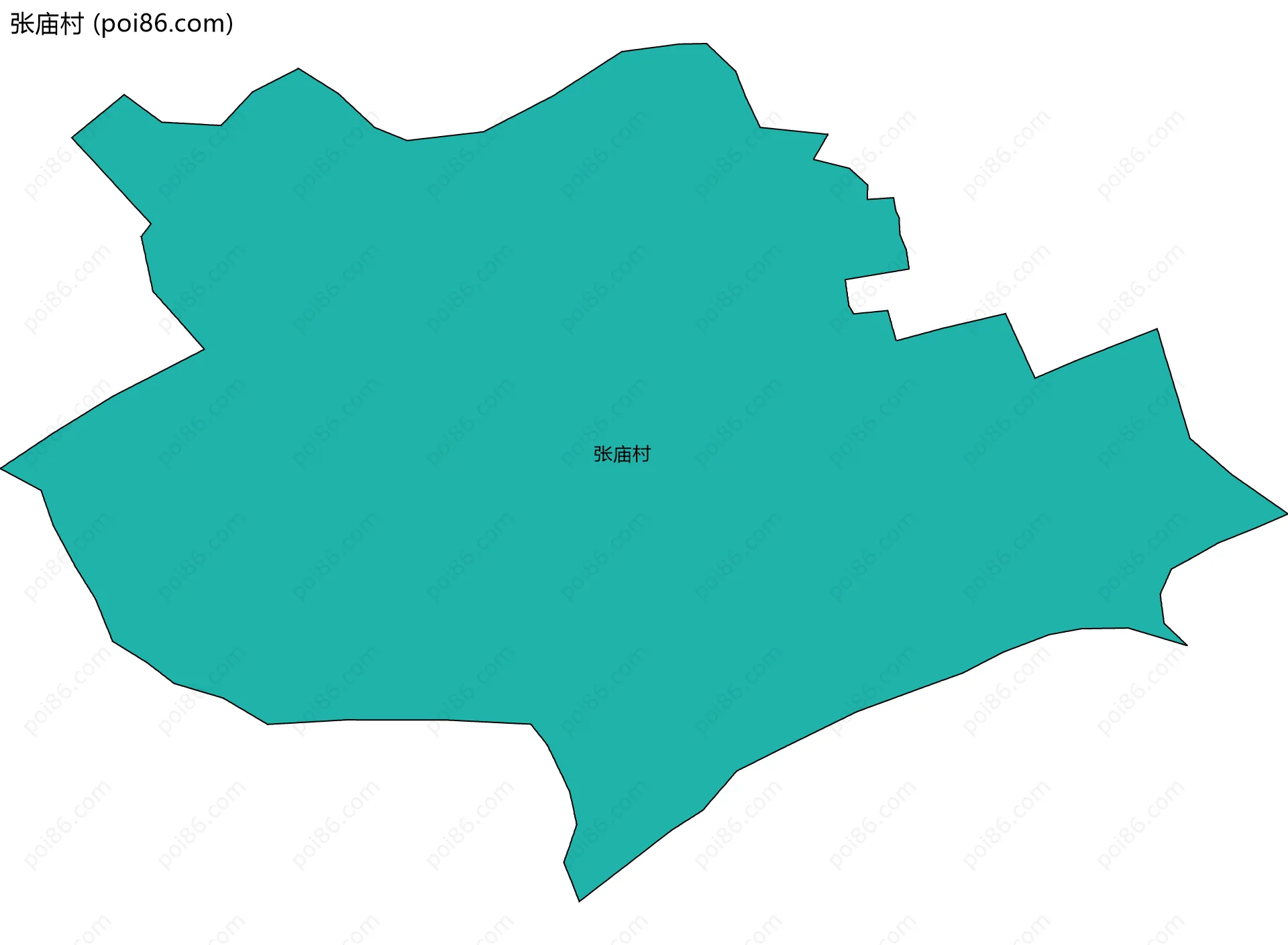 张庙村边界地图