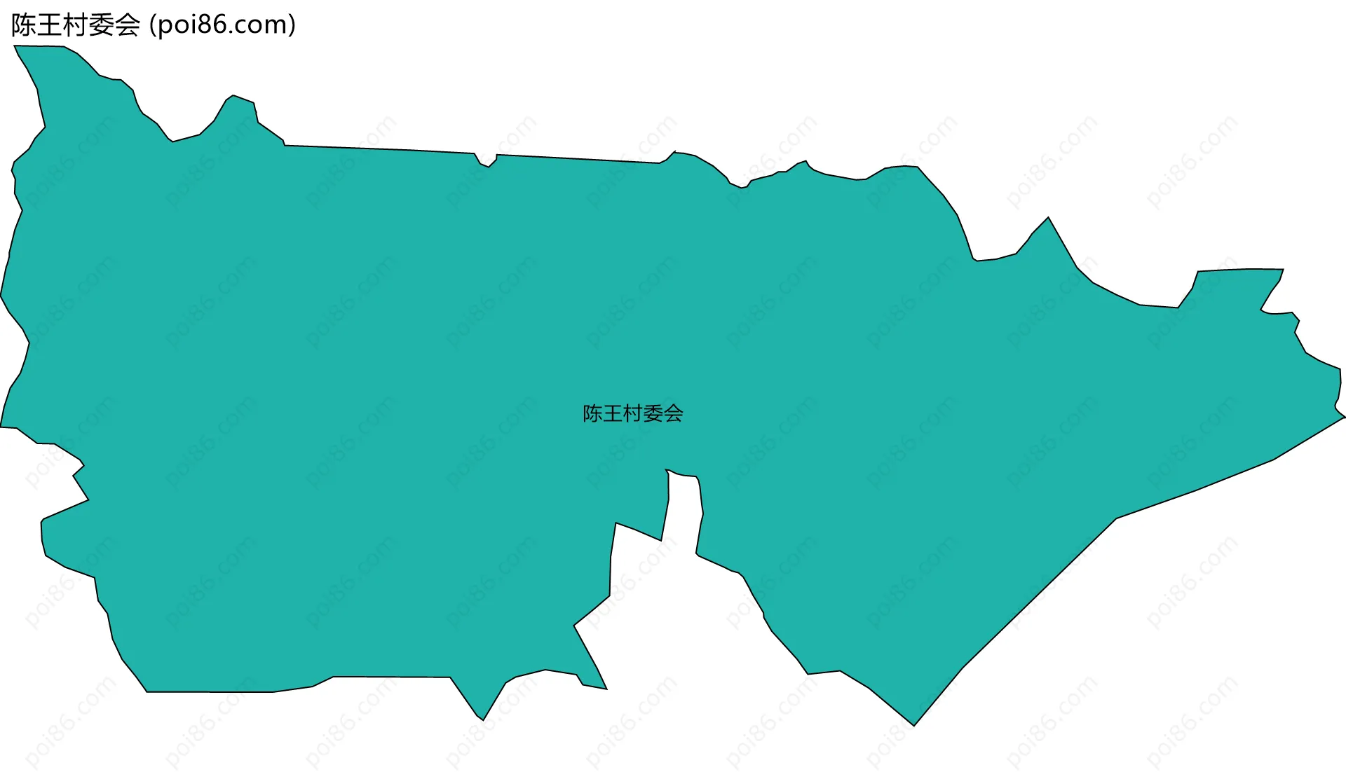陈王村委会边界地图
