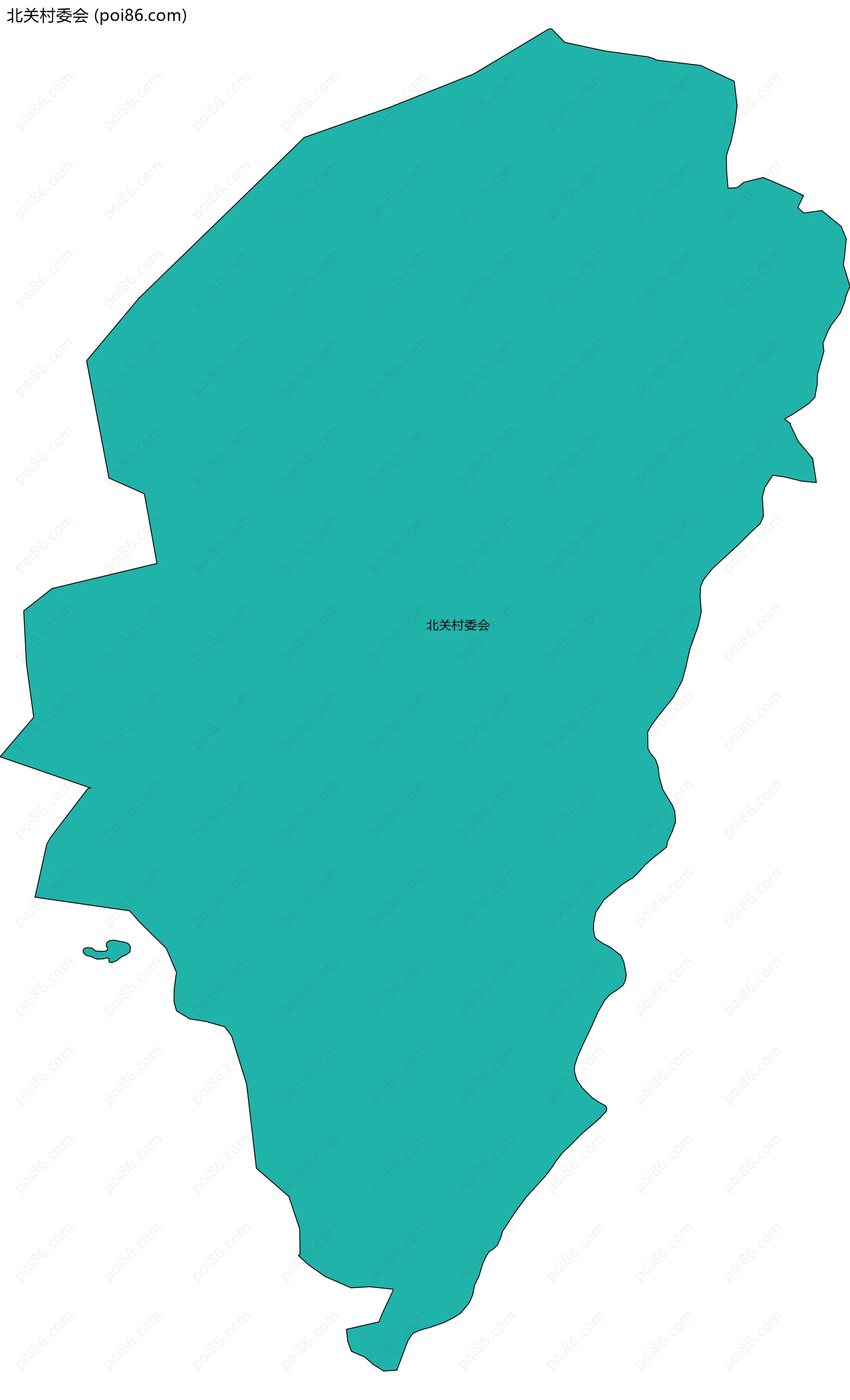 北关村委会边界地图